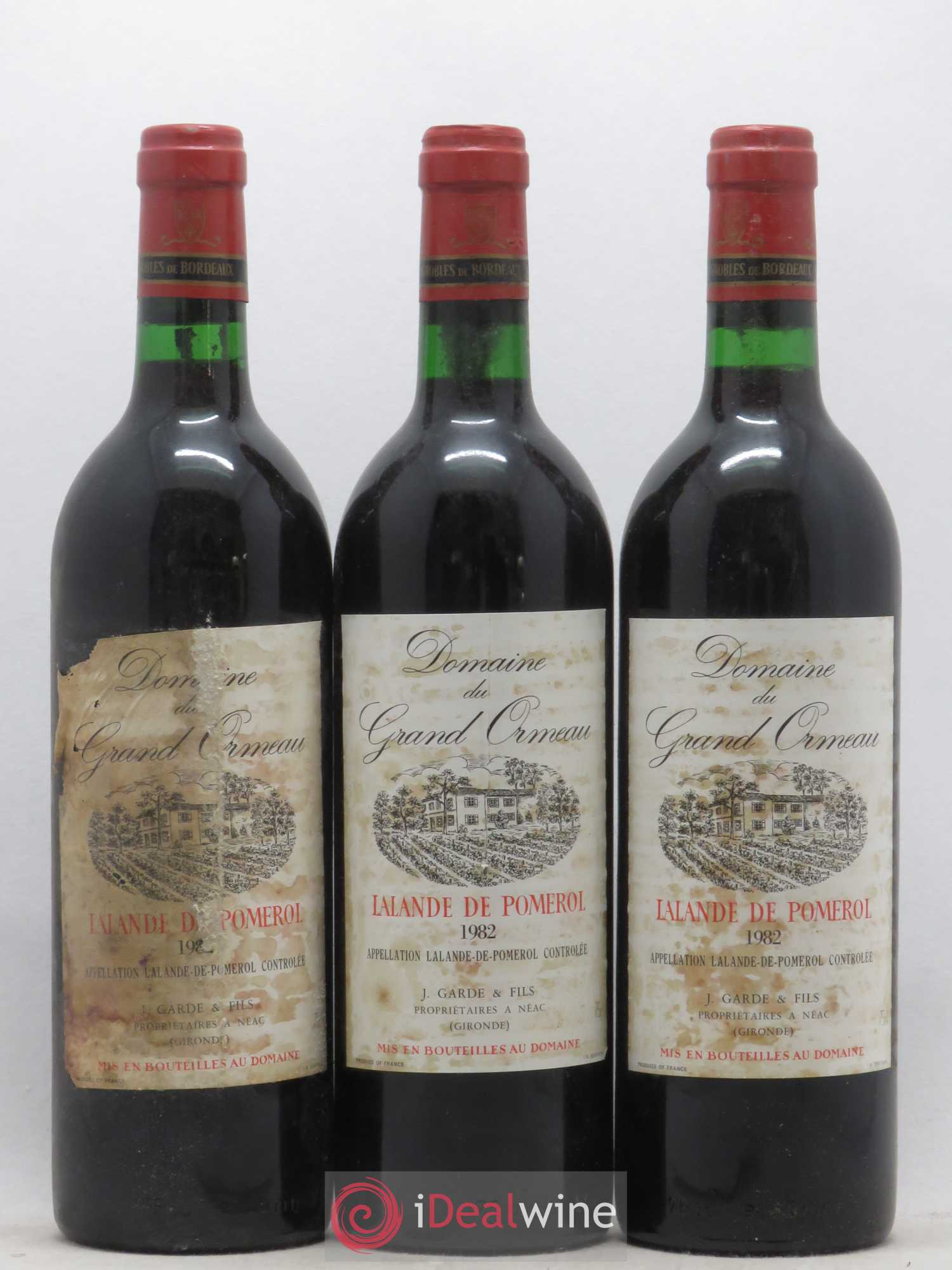 Lalande-de-Pomerol Domaine du Grand Ormeau 1982 - Posten von 6 Flaschen - 2