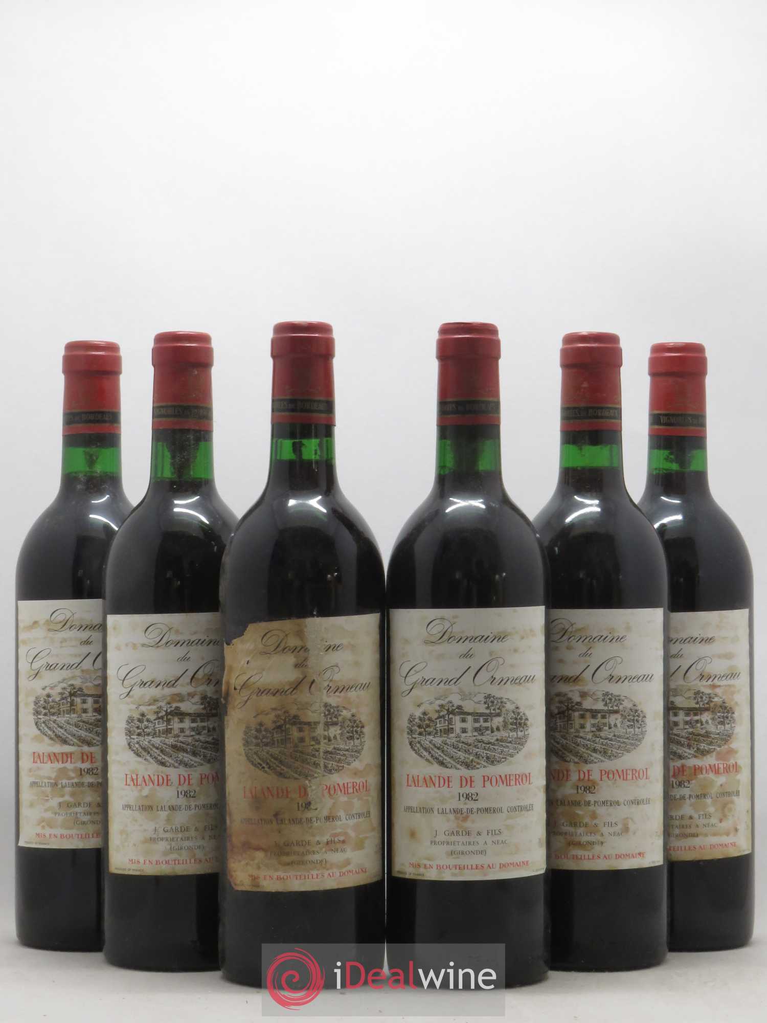 Lalande-de-Pomerol Domaine du Grand Ormeau 1982 - Posten von 6 Flaschen - 0