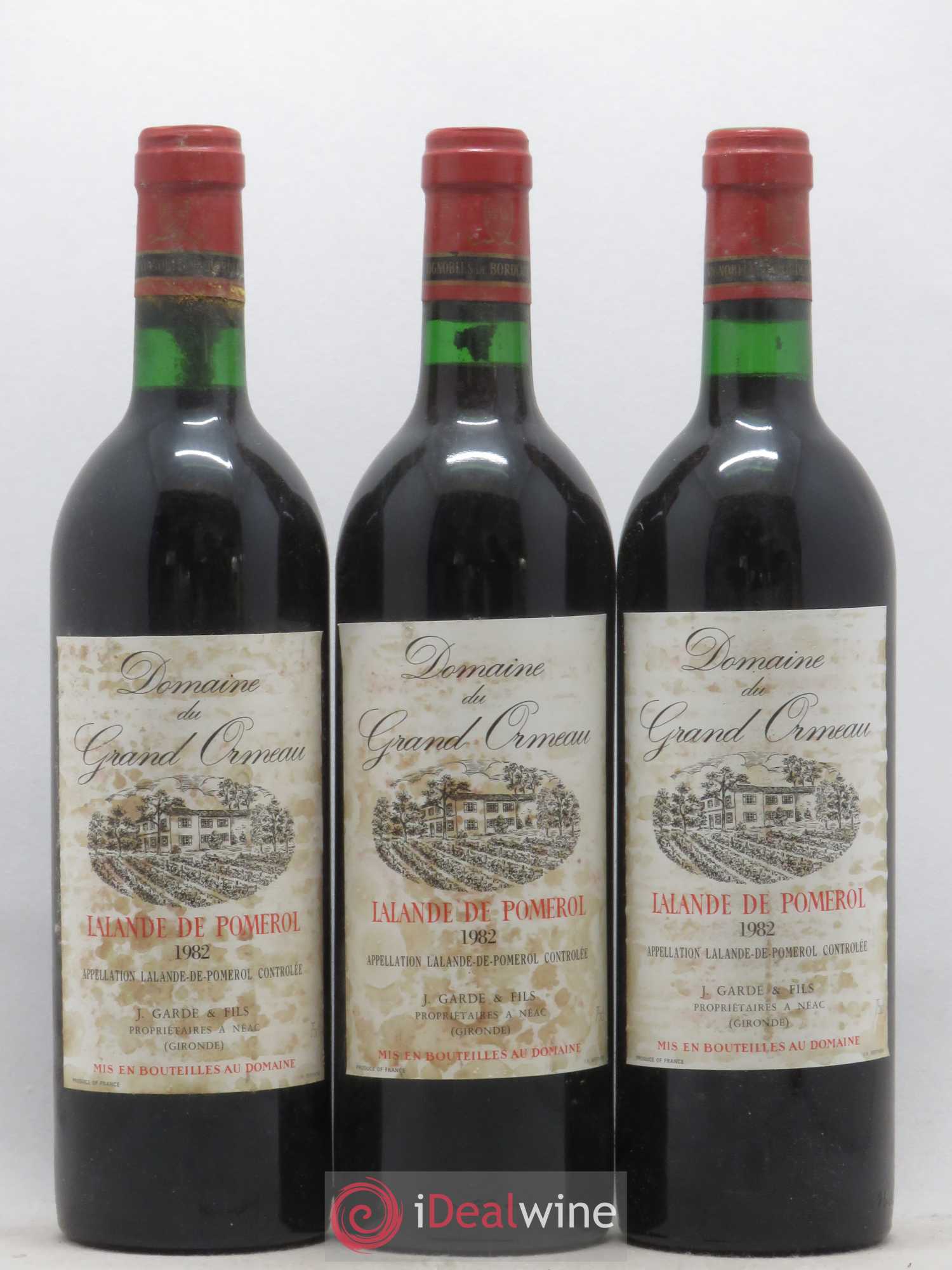 Lalande-de-Pomerol Domaine du Grand Ormeau 1982 - Posten von 3 Flaschen - 0