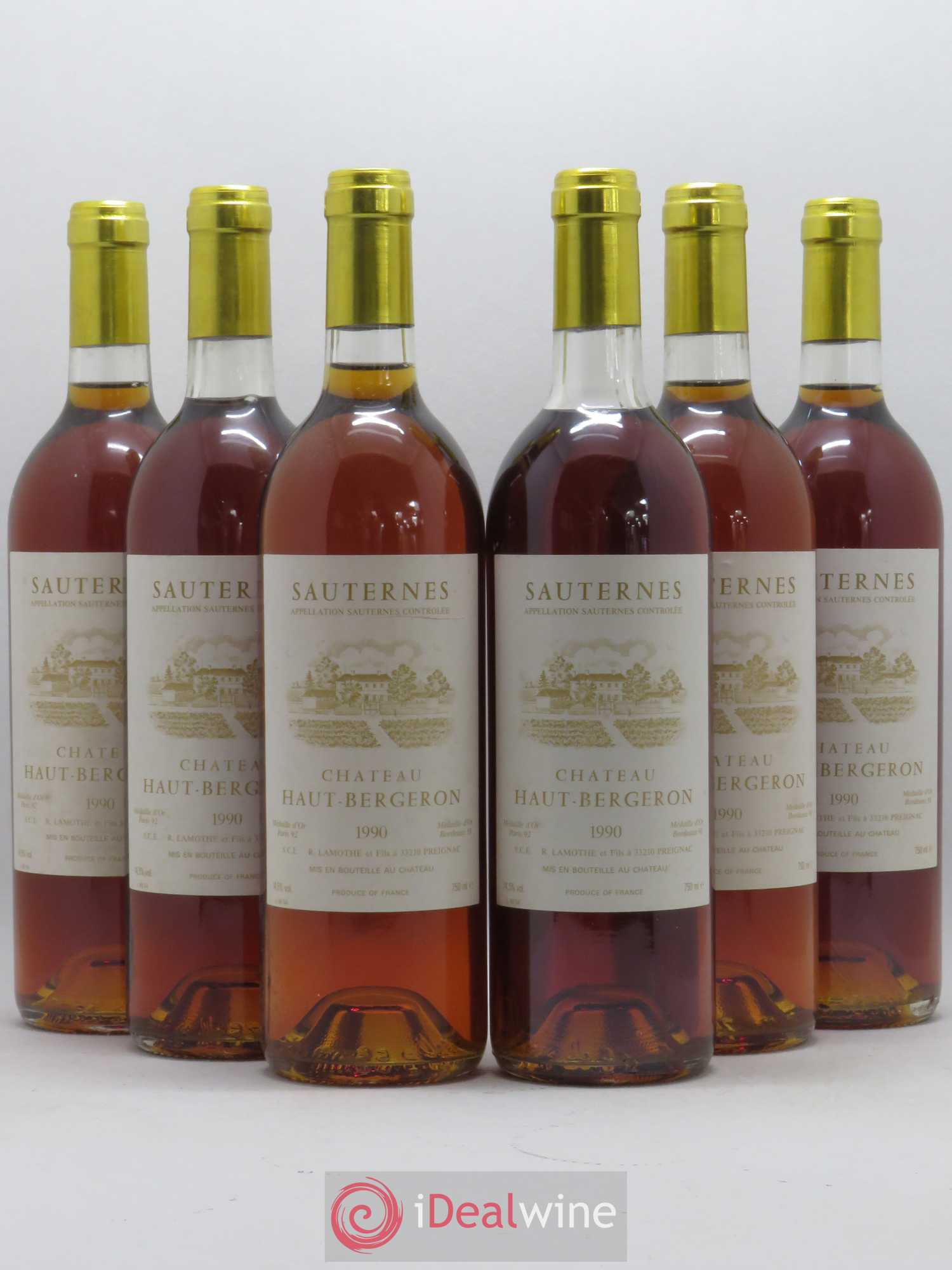 Château Haut-Bergeron 1990 - Lotto di 6 bottiglie - 0