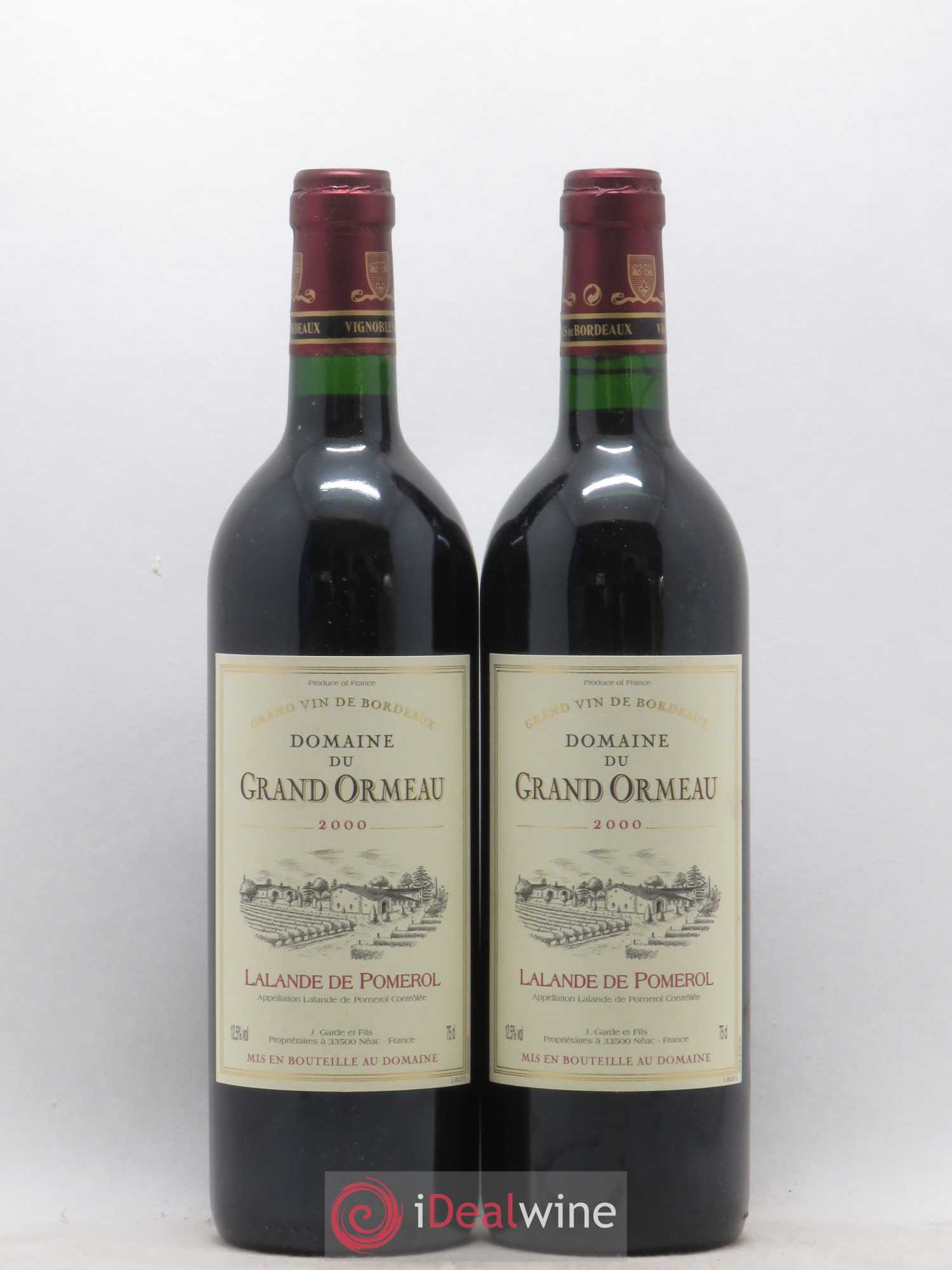 Lalande-de-Pomerol Domaine du Grand Ormeau 2000 - Posten von 2 Flaschen - 0