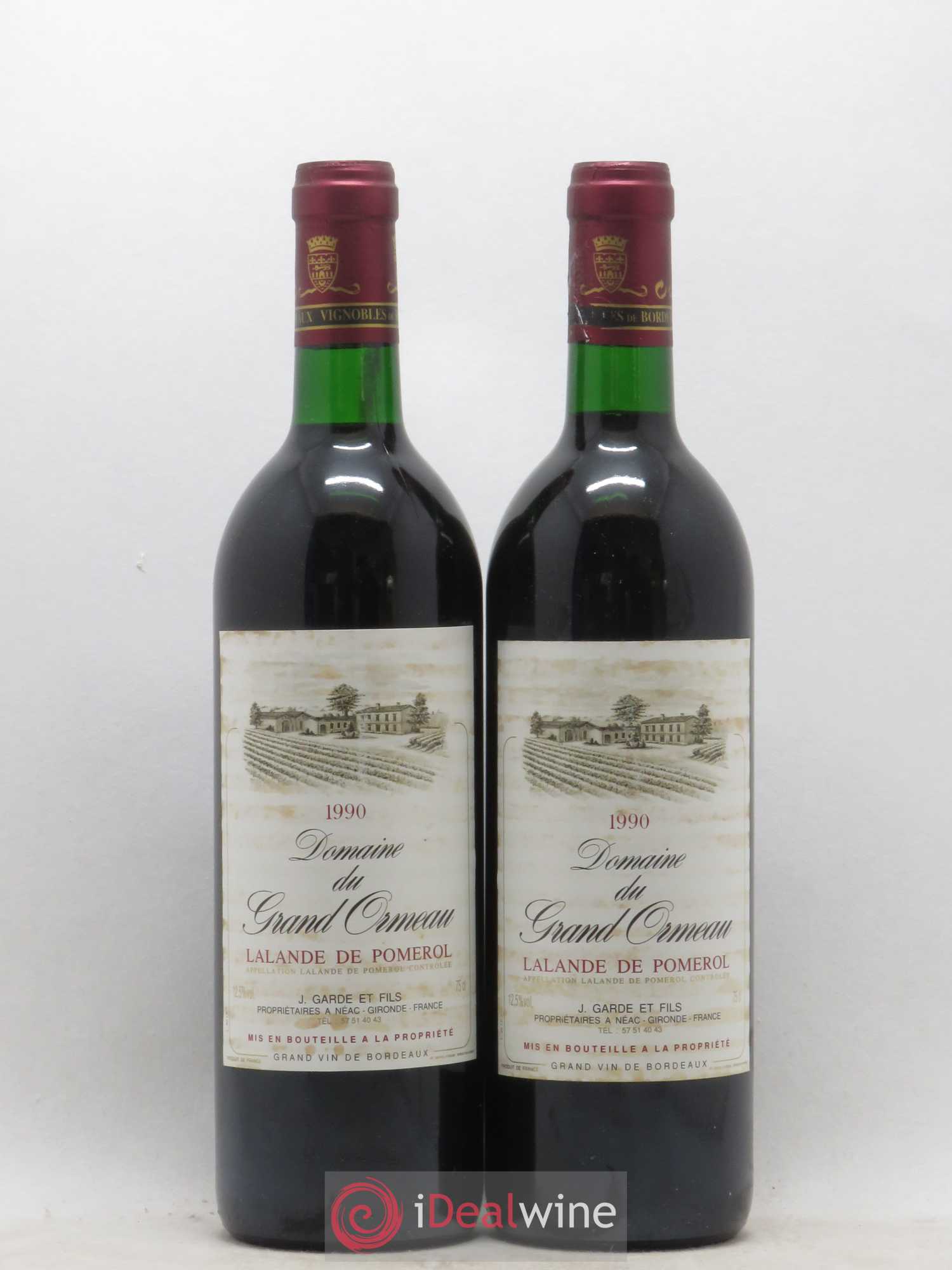 Lalande-de-Pomerol Domaine du Grand Ormeau 1990 - Posten von 2 Flaschen - 0