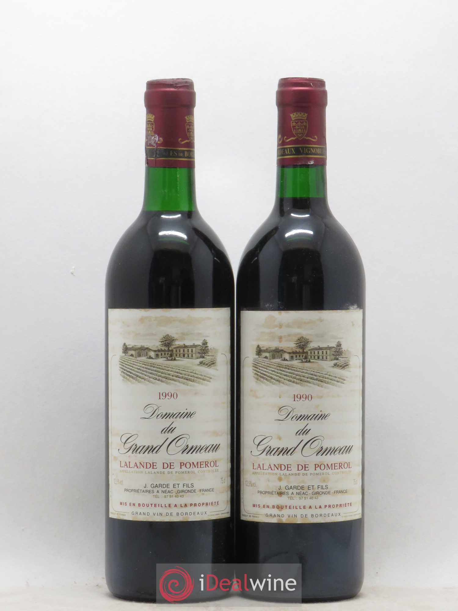 Lalande-de-Pomerol Domaine du Grand Ormeau 1990 - Posten von 2 Flaschen - 0