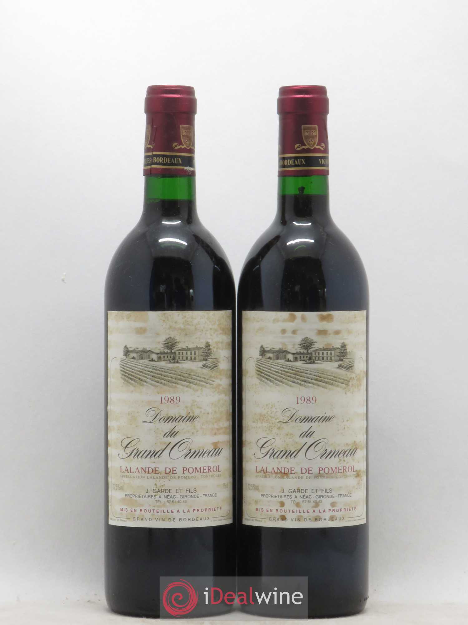 Lalande-de-Pomerol Domaine du Grand Ormeau 1989 - Posten von 2 Flaschen - 0