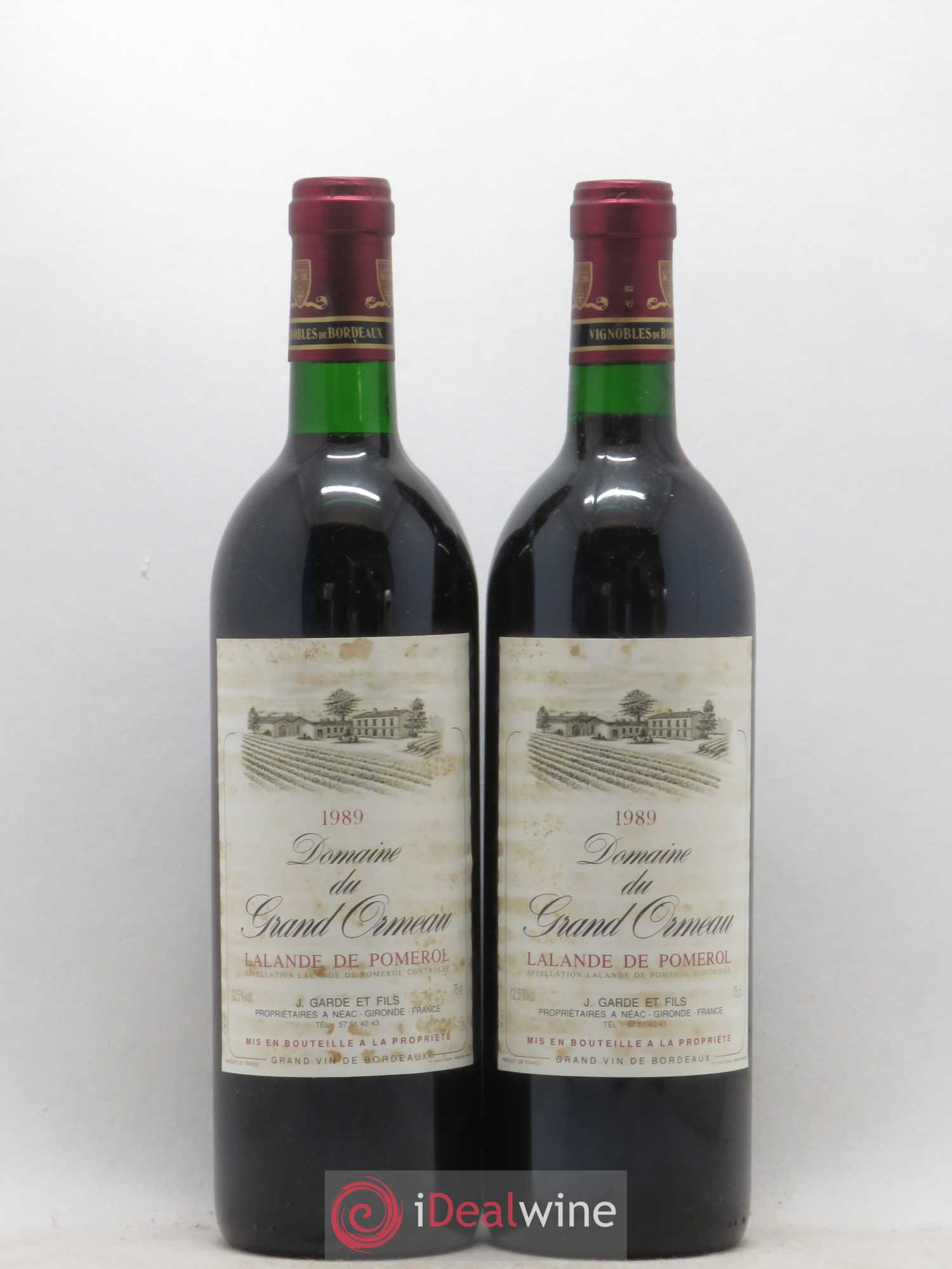 Lalande-de-Pomerol Domaine du Grand Ormeau 1989 - Posten von 2 Flaschen - 0