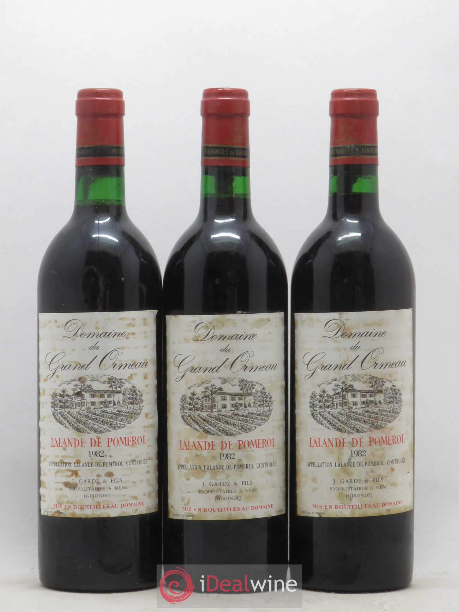 Lalande-de-Pomerol Domaine du Grand Ormeau 1982 - Posten von 6 Flaschen - 2