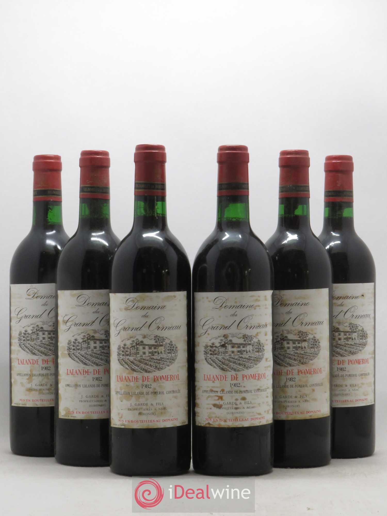 Lalande-de-Pomerol Domaine du Grand Ormeau 1982 - Posten von 6 Flaschen - 0