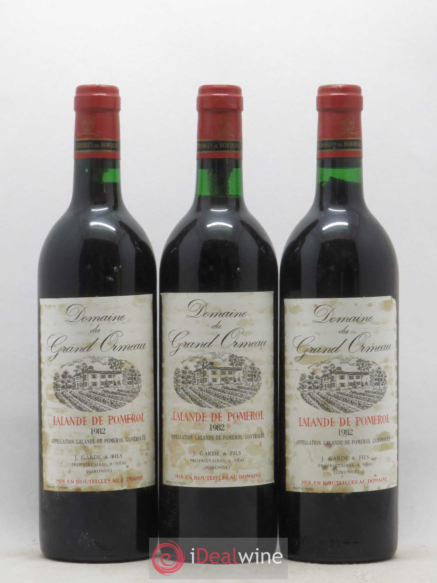 Lalande-de-Pomerol Domaine du Grand Ormeau 1982 - Posten von 3 Flaschen - 0