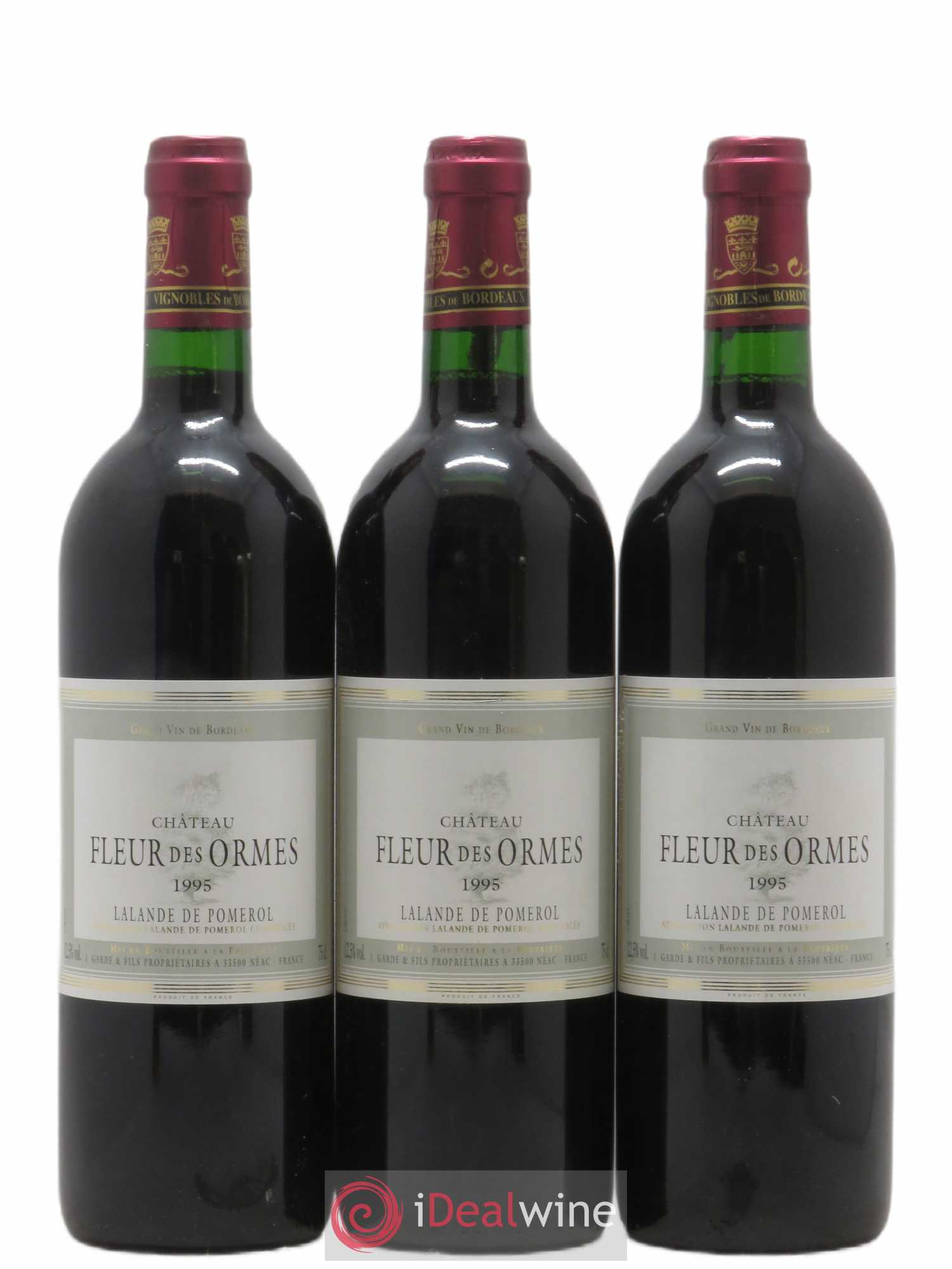 Lalande-de-Pomerol Fleur des Ormes (sans prix de réserve) 1995 - Posten von 3 Flaschen - 0