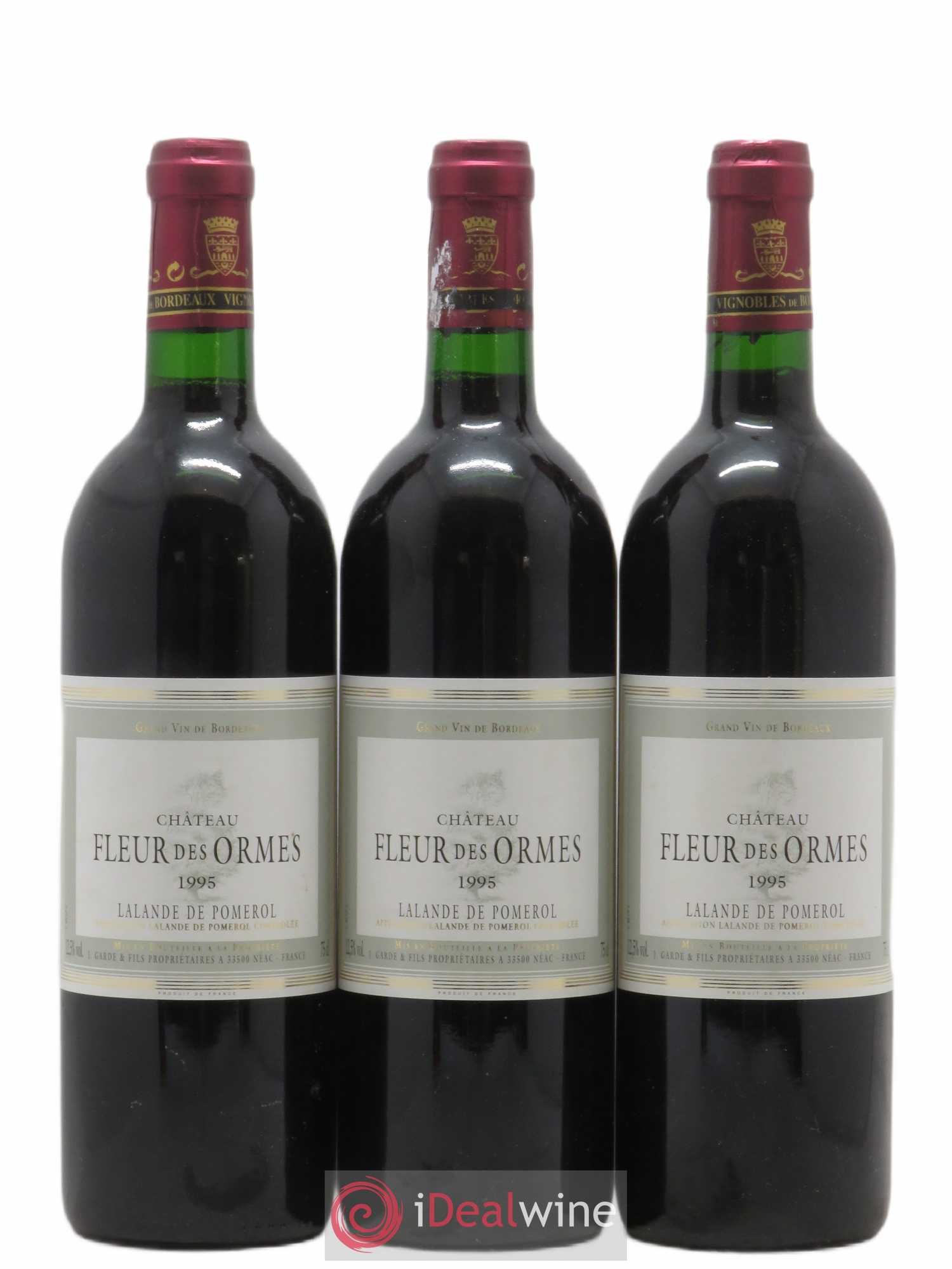 Lalande-de-Pomerol Fleur des Ormes (sans prix de réserve) 1995 - Posten von 3 Flaschen - 0