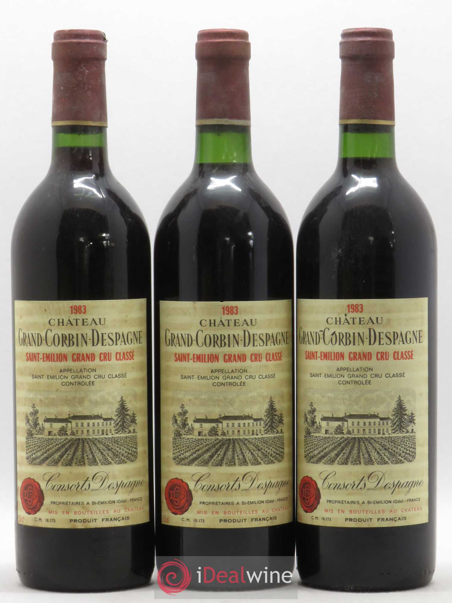 Château Grand Corbin Despagne Grand Cru Classé 1983 - Lot de 12 bouteilles - 2