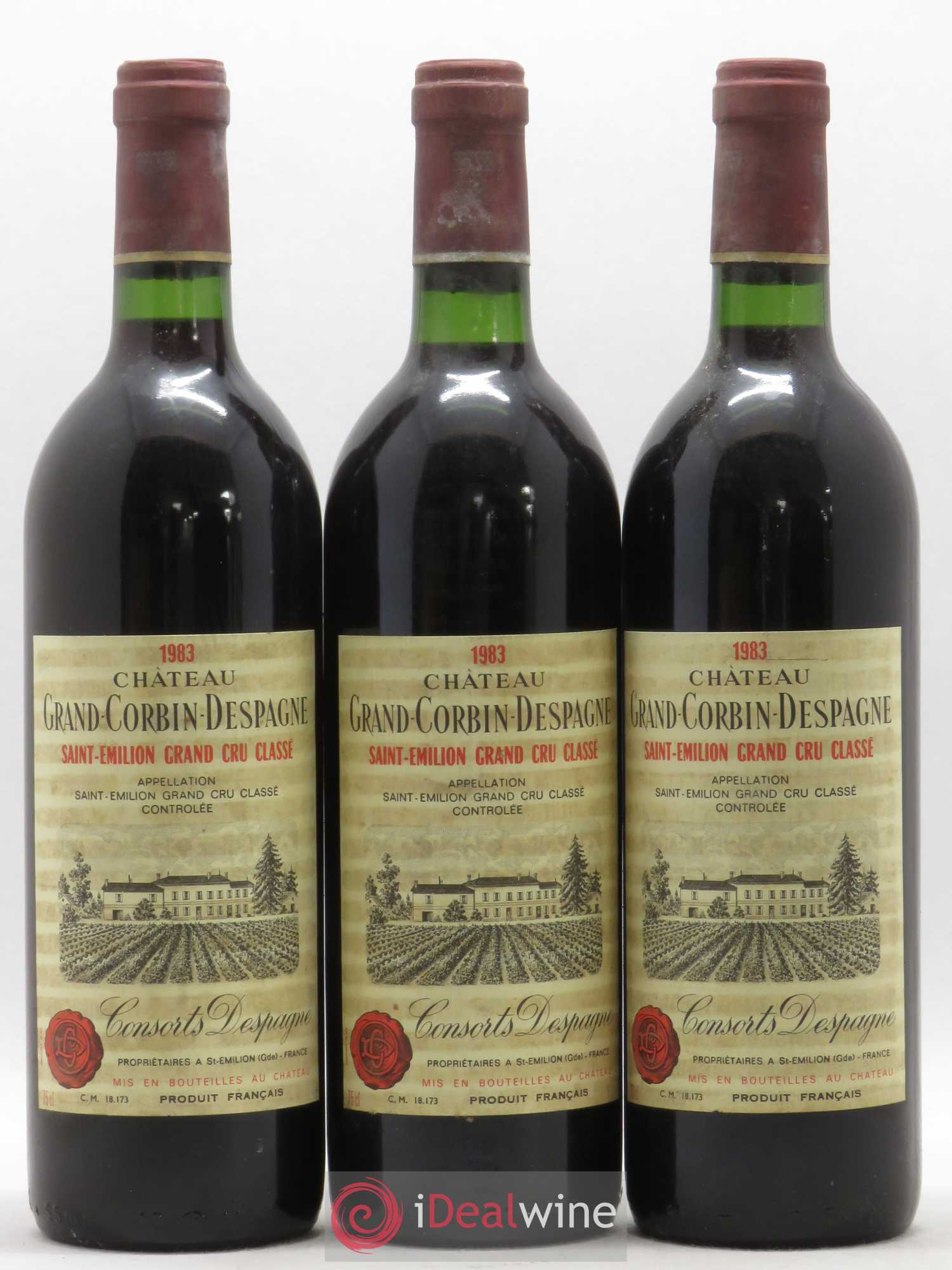 Château Grand Corbin Despagne Grand Cru Classé 1983 - Lot de 12 bouteilles - 3