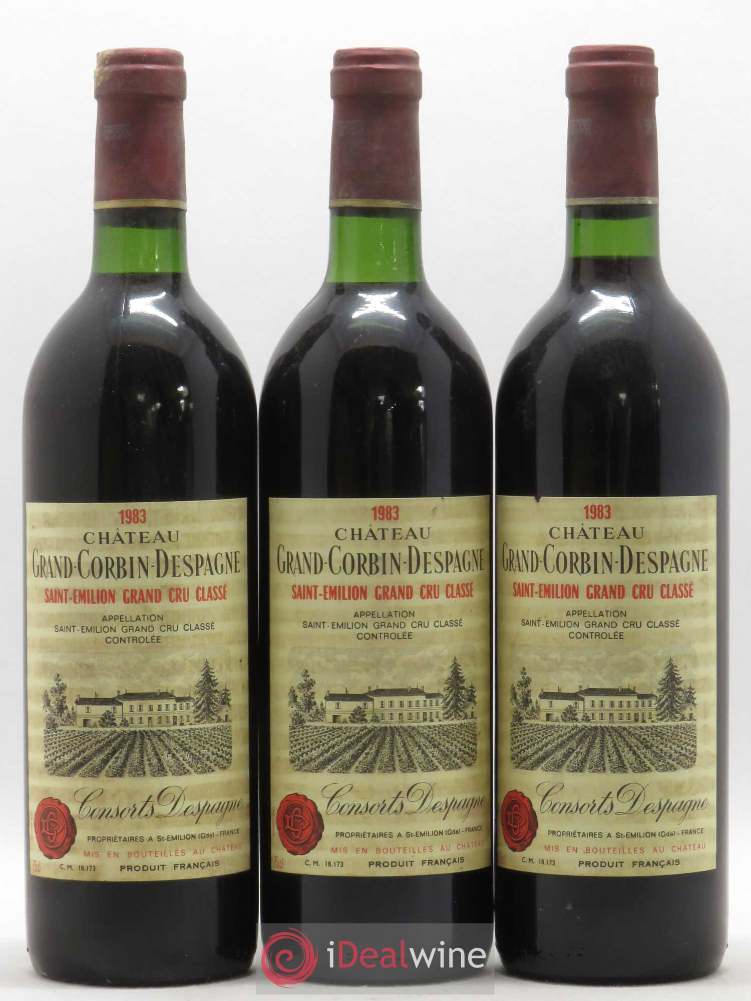 Château Grand Corbin Despagne Grand Cru Classé 1983 - Lot de 12 bouteilles - 4