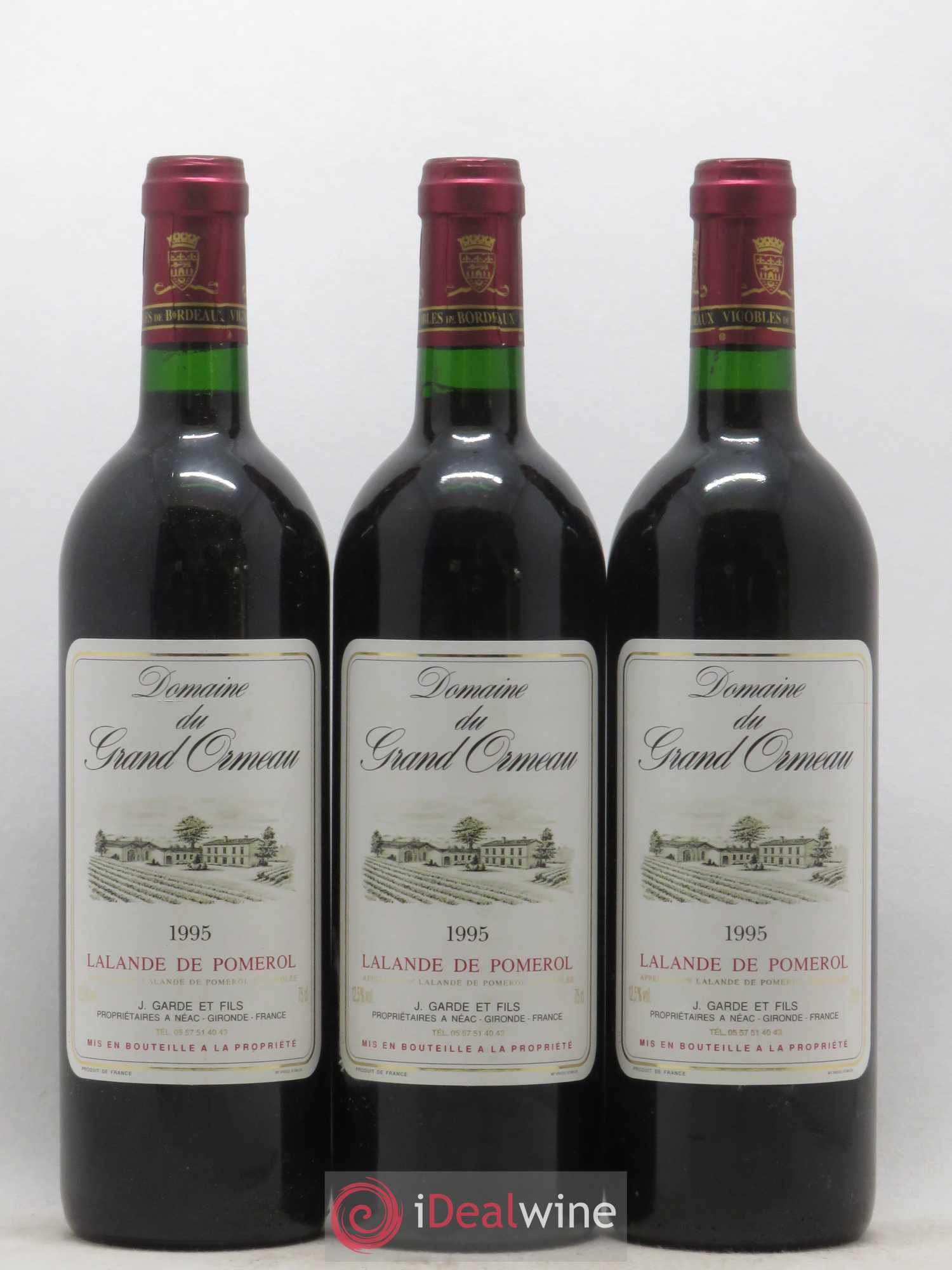 Lalande-de-Pomerol Domaine du Grand Ormeau 1995 - Posten von 12 Flaschen - 1