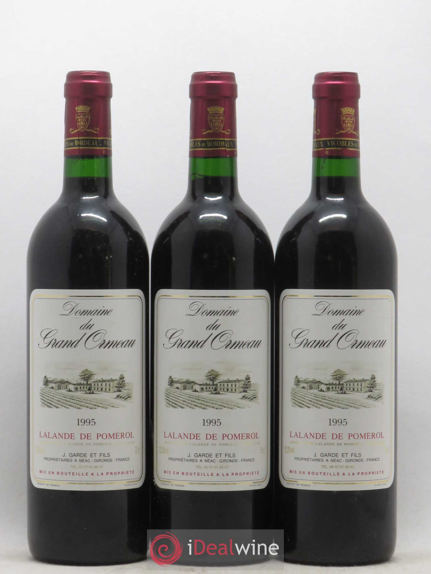 Lalande-de-Pomerol Domaine du Grand Ormeau 1995 - Posten von 12 Flaschen - 2