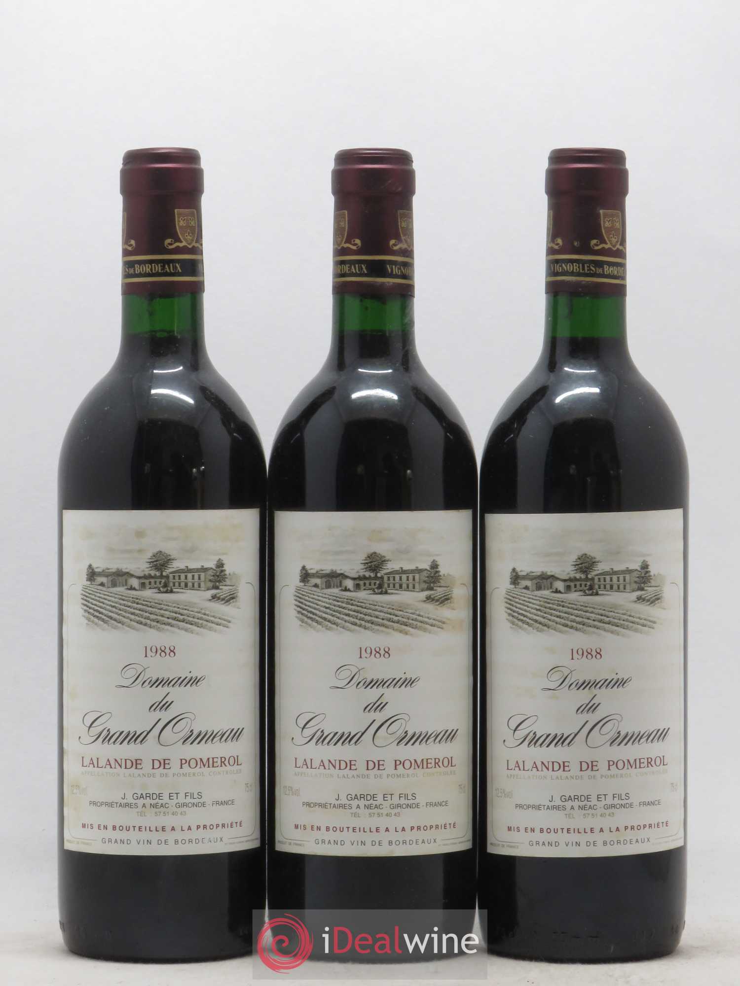 Lalande-de-Pomerol Domaine du Grand Ormeau (sans prix de réserve) 1988 - Posten von 12 Flaschen - 3