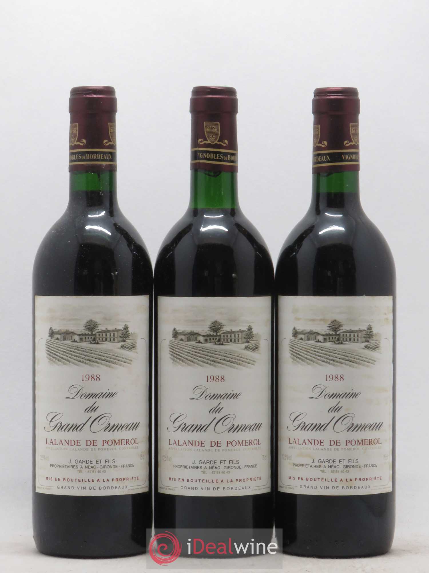 Lalande-de-Pomerol Domaine du Grand Ormeau (sans prix de réserve) 1988 - Posten von 12 Flaschen - 4