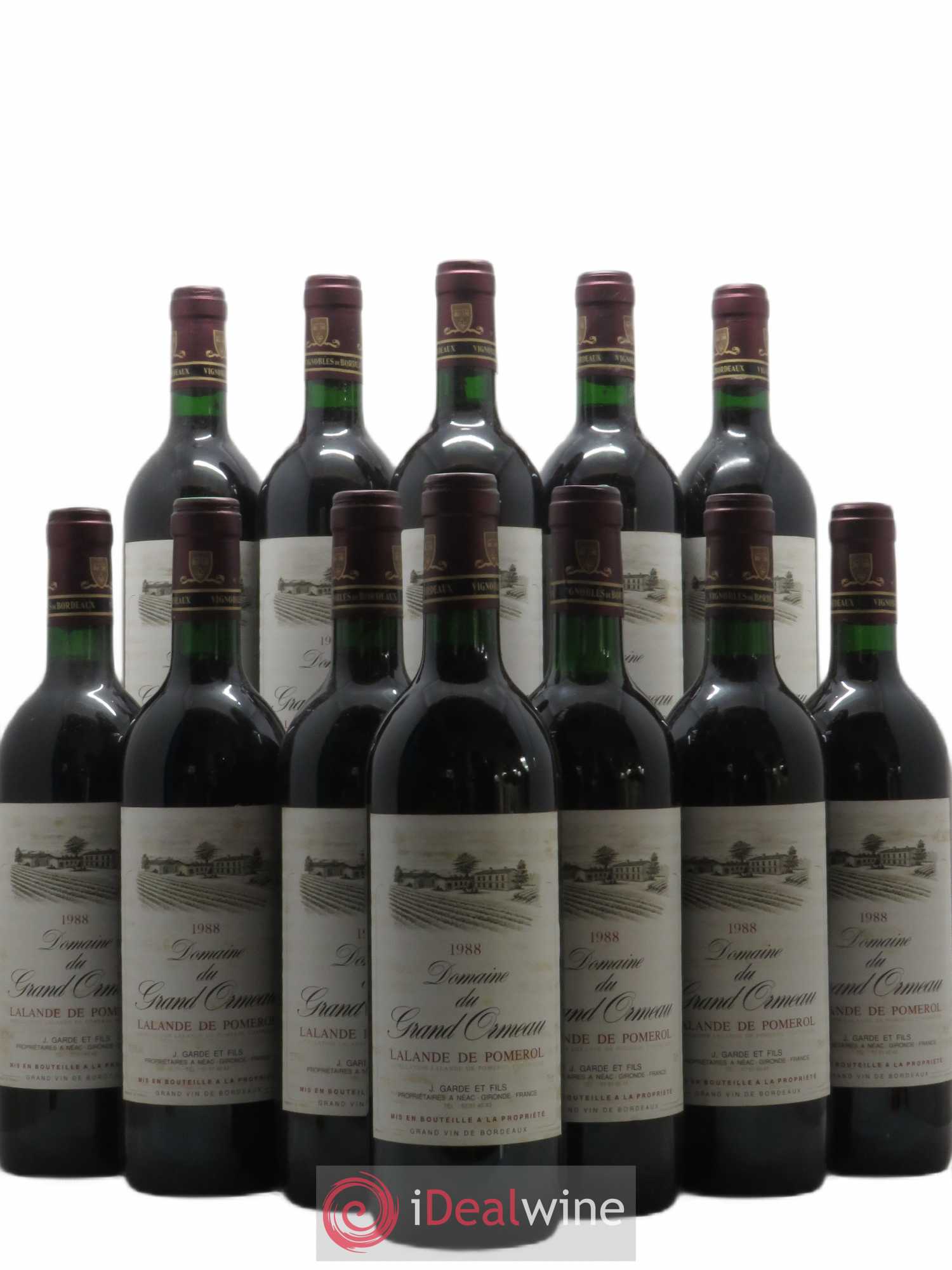 Lalande-de-Pomerol Domaine du Grand Ormeau (sans prix de réserve) 1988 - Posten von 12 Flaschen - 0