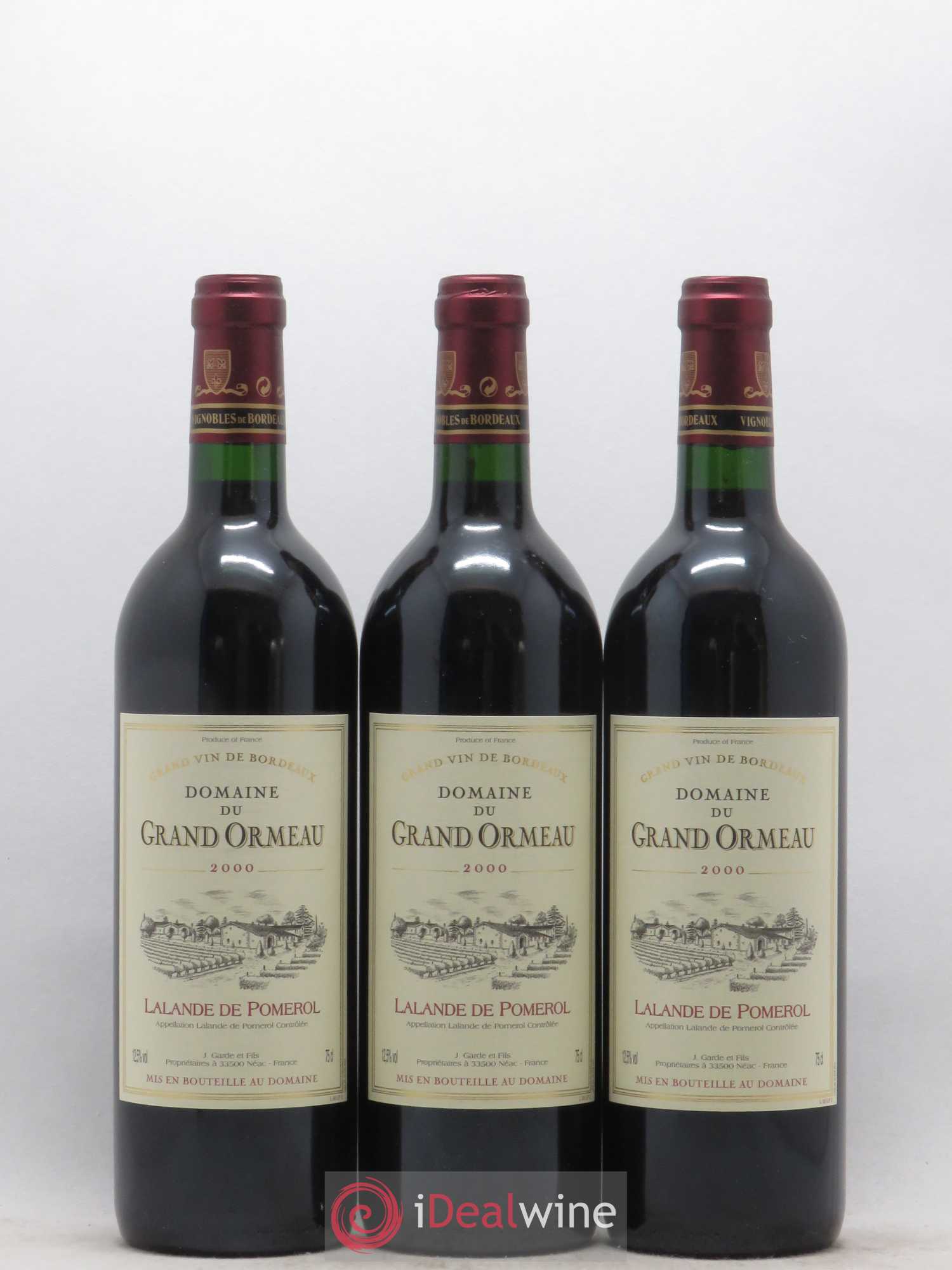Lalande-de-Pomerol Domaine du Grand Ormeau (sans prix de réserve) 2000 - Posten von 6 Flaschen - 2