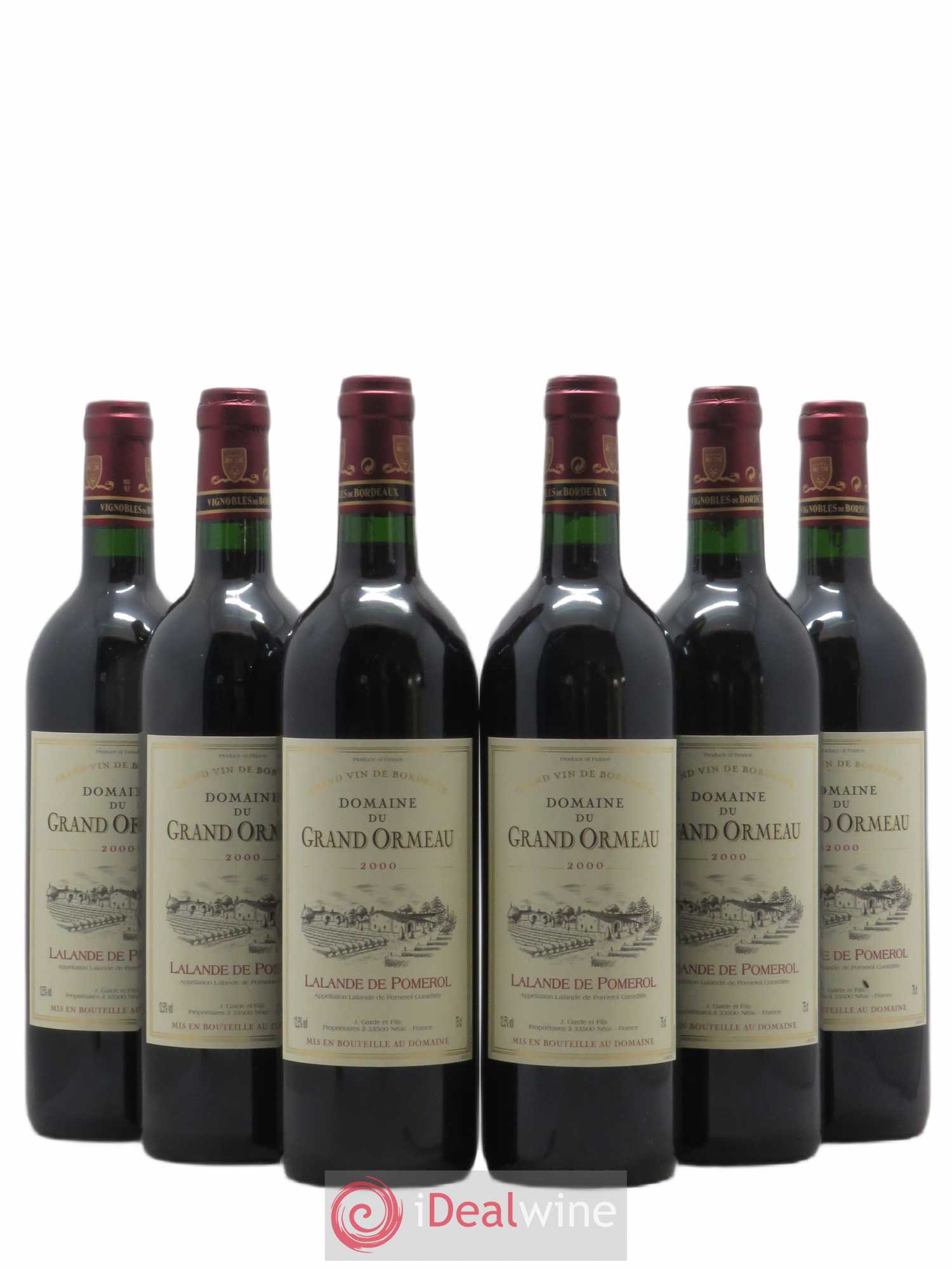 Lalande-de-Pomerol Domaine du Grand Ormeau (sans prix de réserve) 2000 - Posten von 6 Flaschen - 0