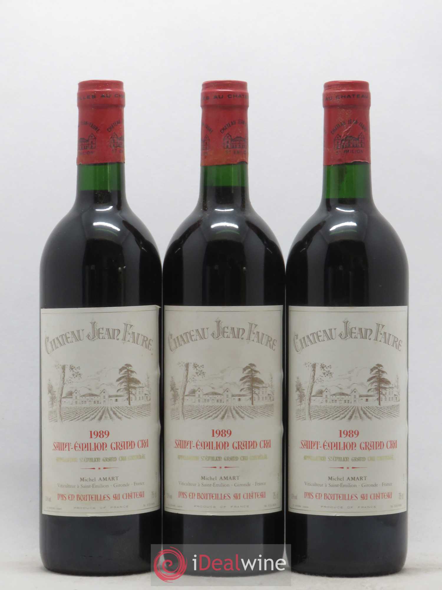 Château Jean Faure Grand Cru Classé 1989 - Lot de 12 bouteilles - 1