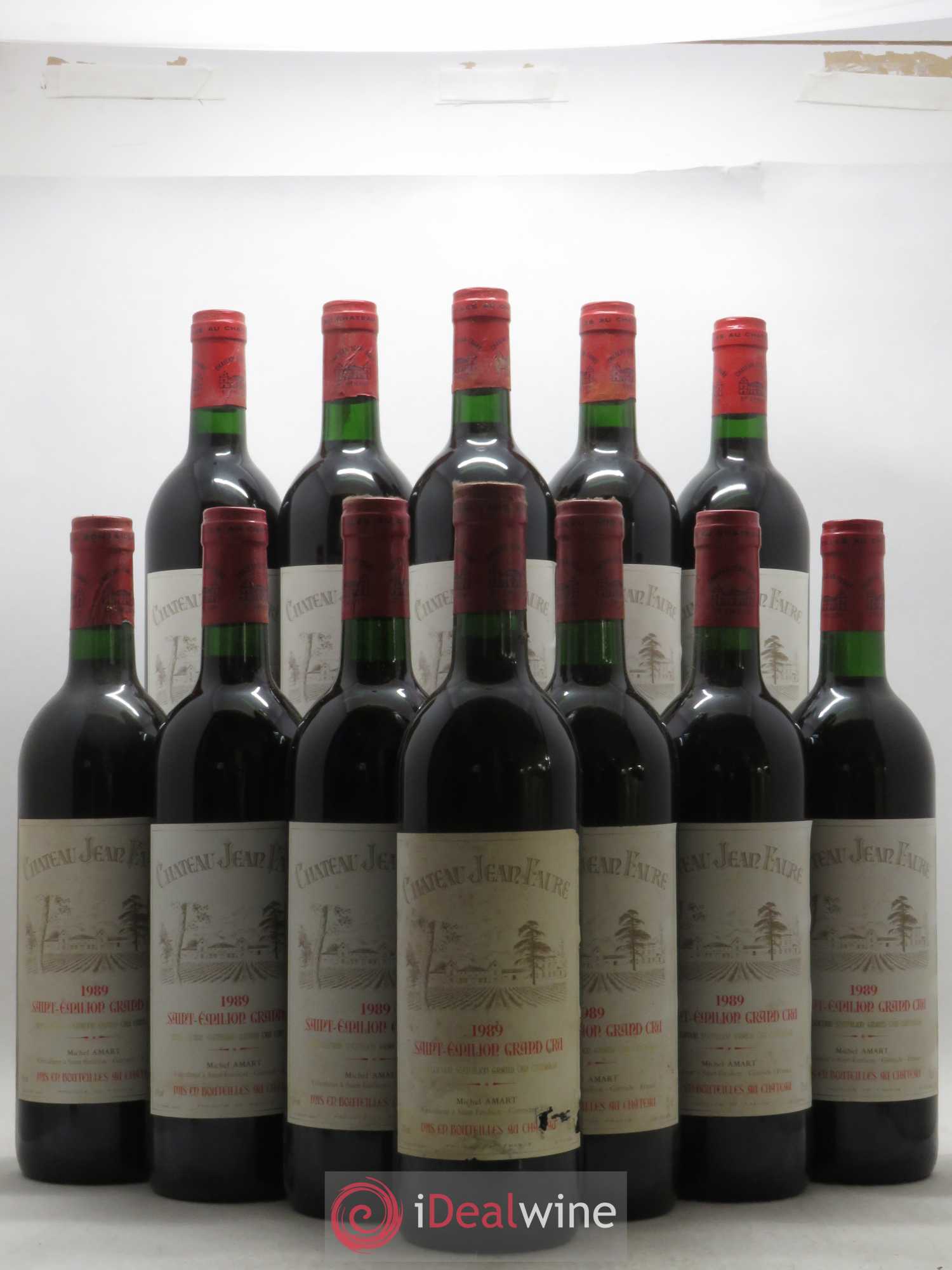 Château Jean Faure Grand Cru Classé 1989 - Lot de 12 bouteilles - 0