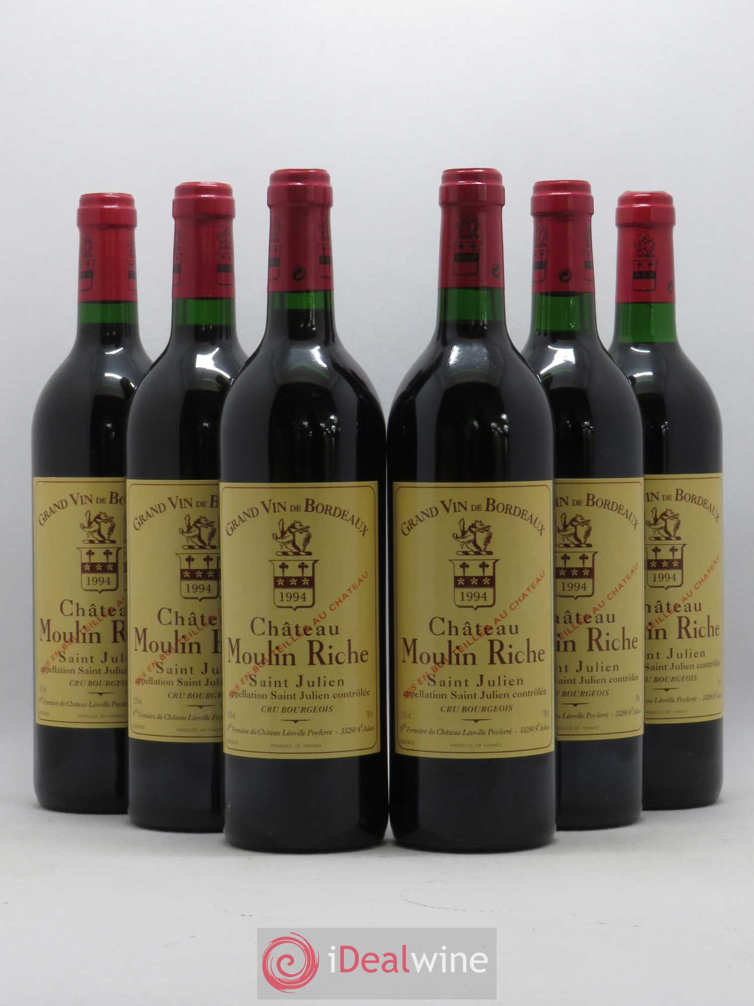 Château Moulin Riche 1994 - Lot de 6 bouteilles - 0