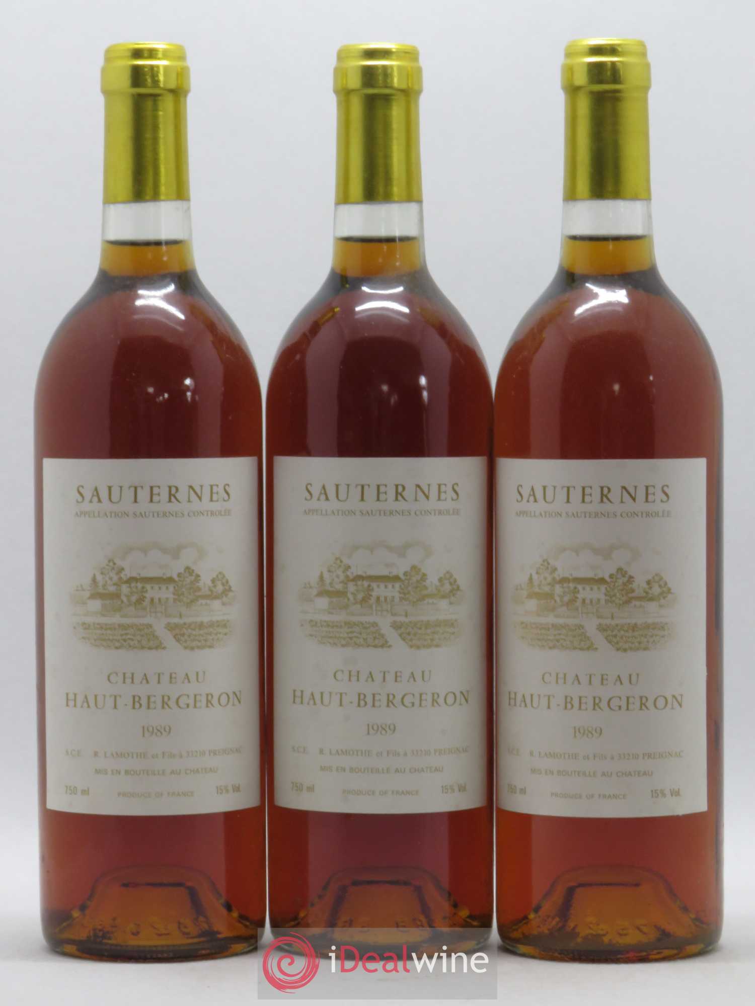 Château Haut-Bergeron 1989 - Lot de 6 bouteilles - 1
