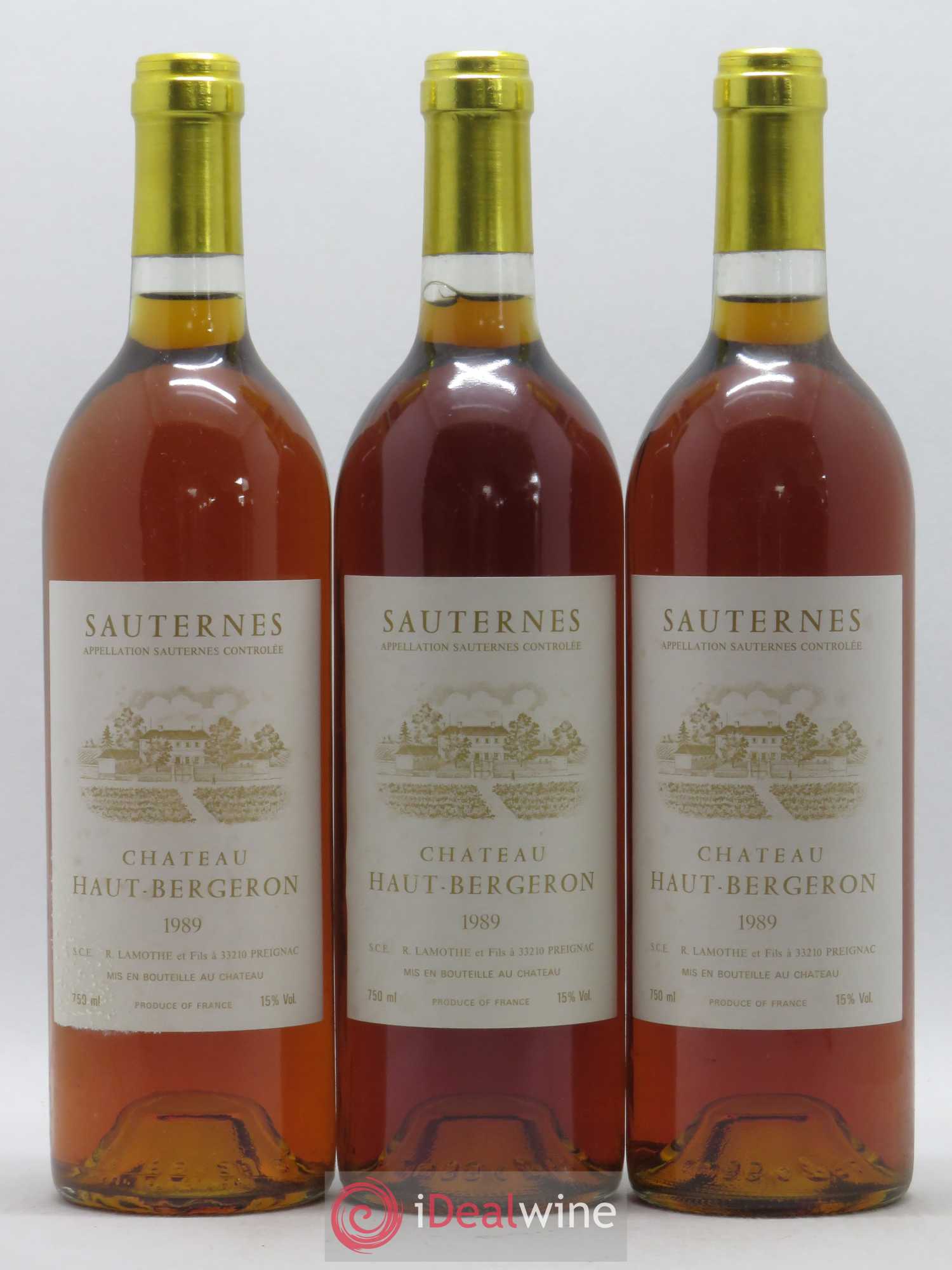 Château Haut-Bergeron 1989 - Lot de 6 bouteilles - 2