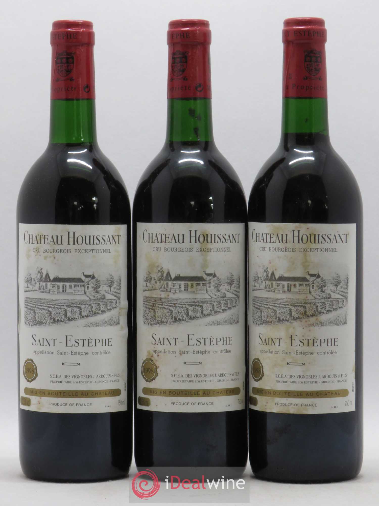 Saint-Estèphe Château Houissant 1998 - Lot de 6 bouteilles - 1