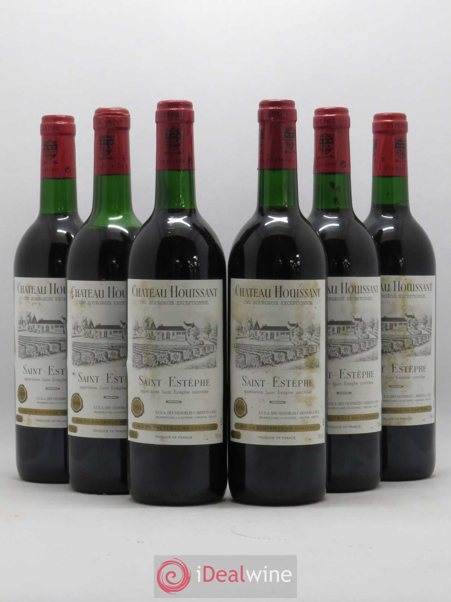Saint-Estèphe Château Houissant 1998 - Lot de 6 bouteilles - 0