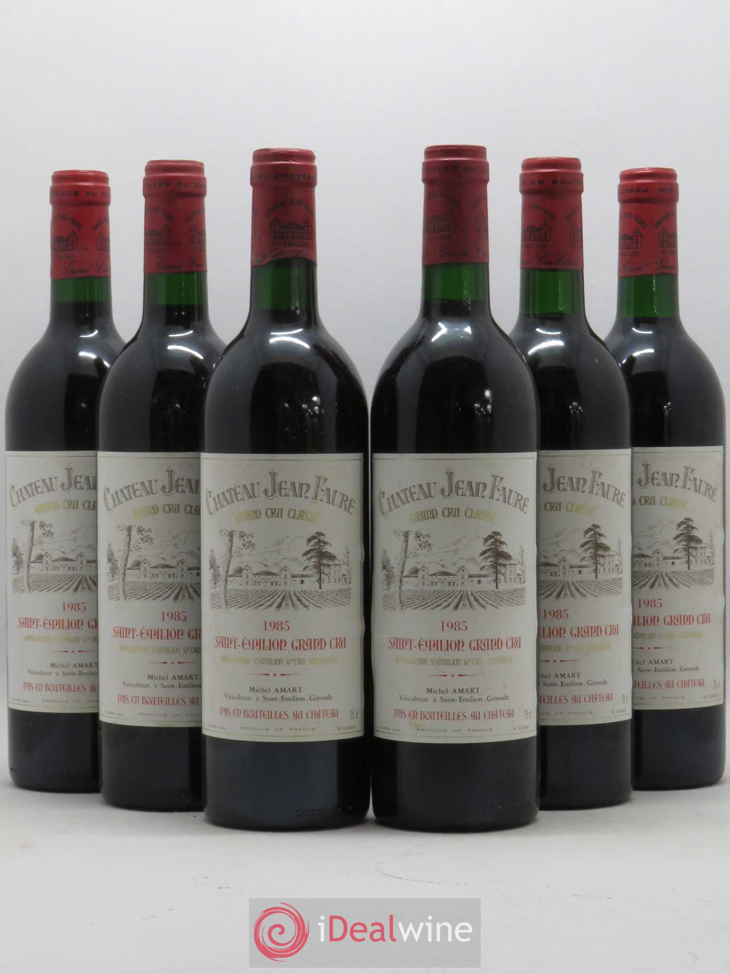 Château Jean Faure Grand Cru Classé 1985 - Lot de 6 bouteilles - 0