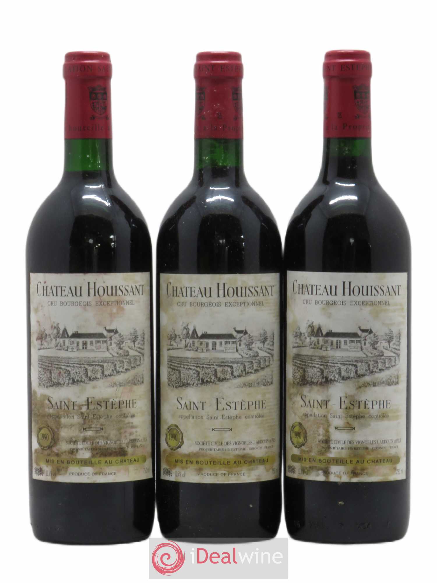 Saint-Estèphe Château Houissant (sans prix de réserve) 1990 - Posten von 3 Flaschen - 0