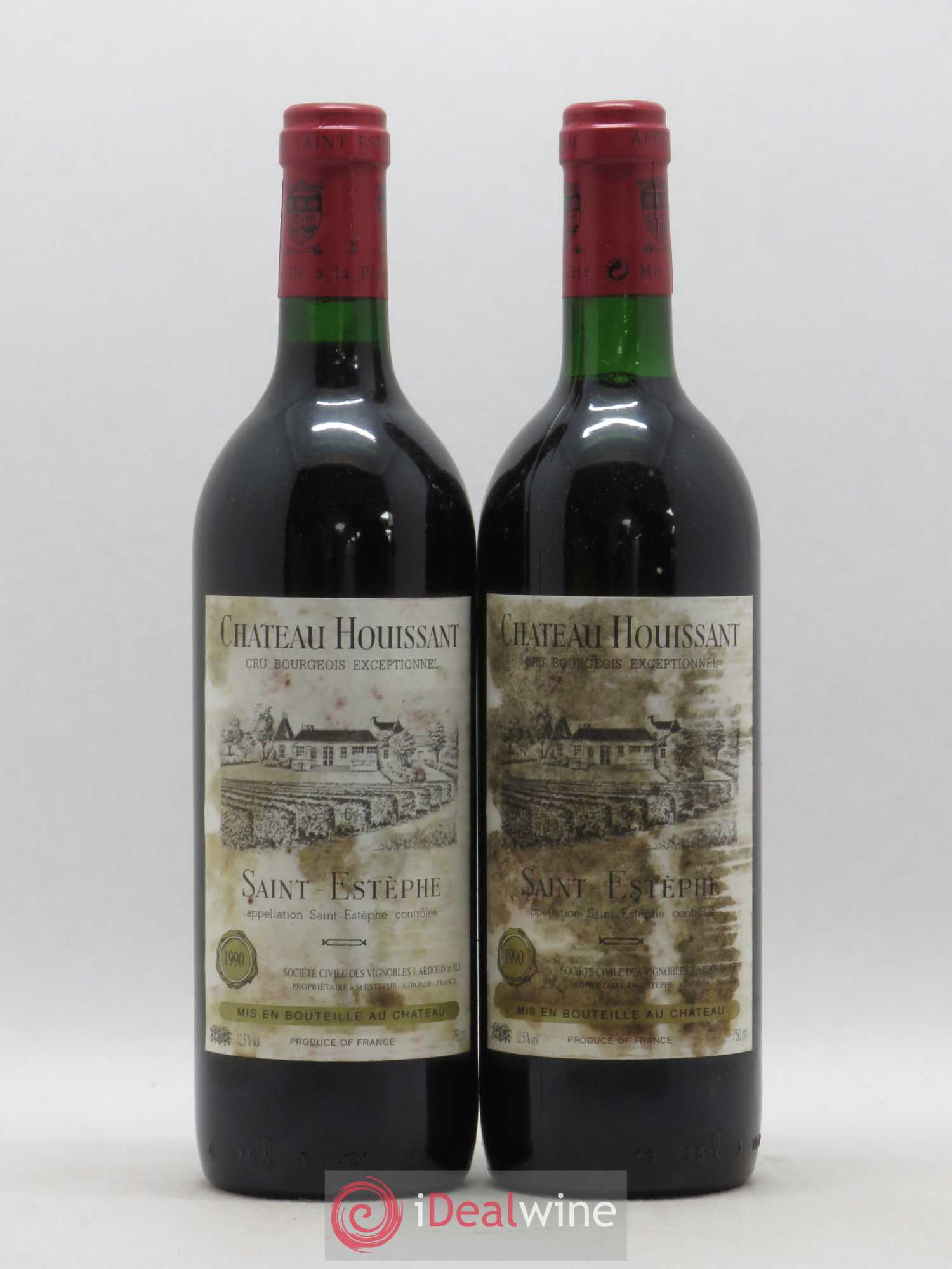Saint-Estèphe Château Houissant 1990 - Lot de 2 bouteilles - 0