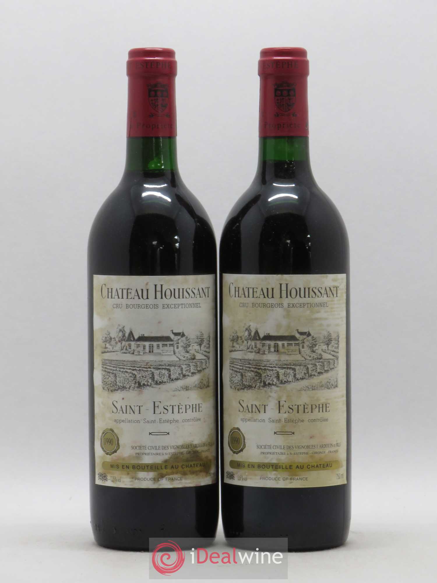 Saint-Estèphe Château Houissant 1990 - Lot de 2 bouteilles - 0