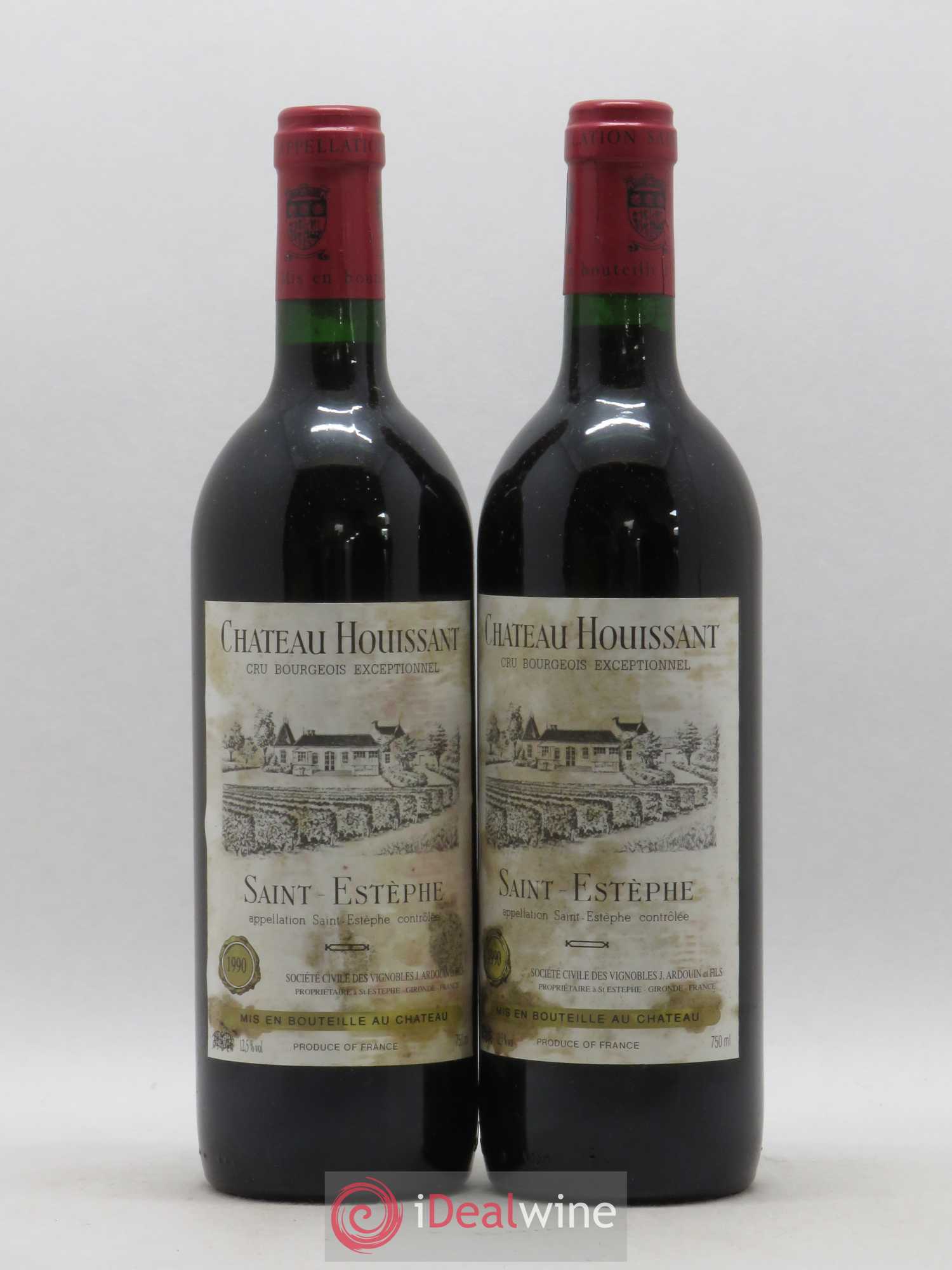 Saint-Estèphe Château Houissant 1990 - Lot de 2 bouteilles - 0