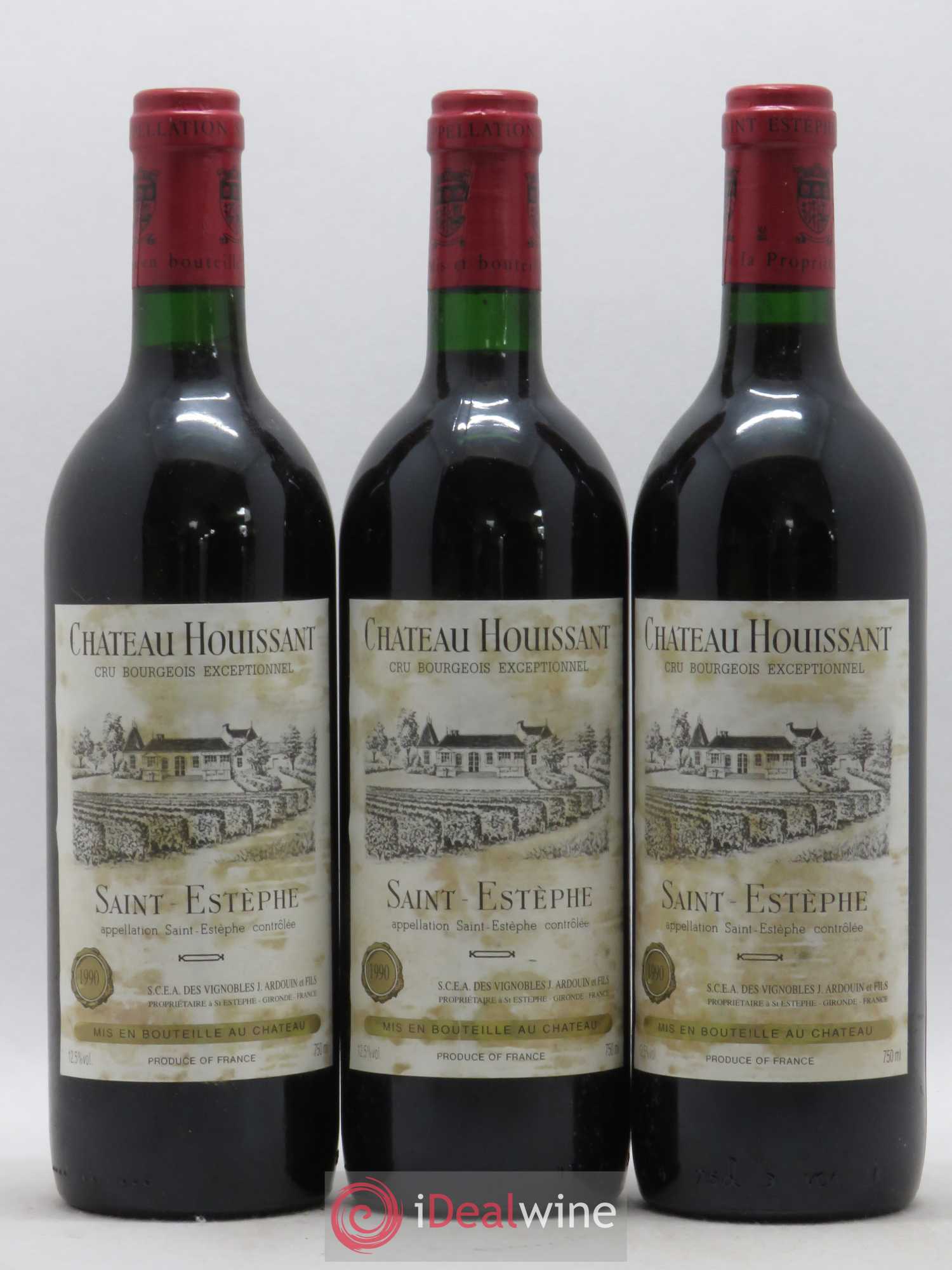 Saint-Estèphe Château Houissant 1990 - Lot de 6 bouteilles - 1