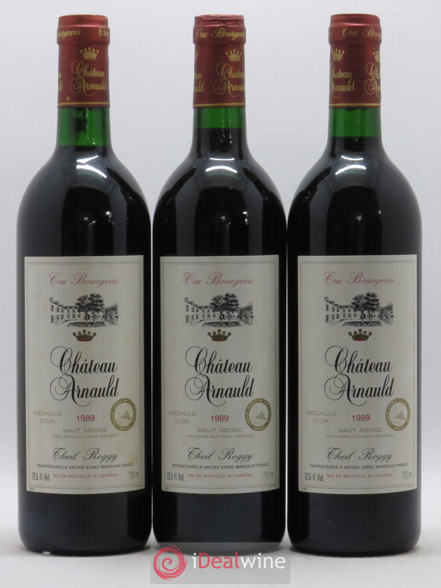 Château Arnauld Cru Bourgeois 1989 - Lot de 3 bouteilles - 0