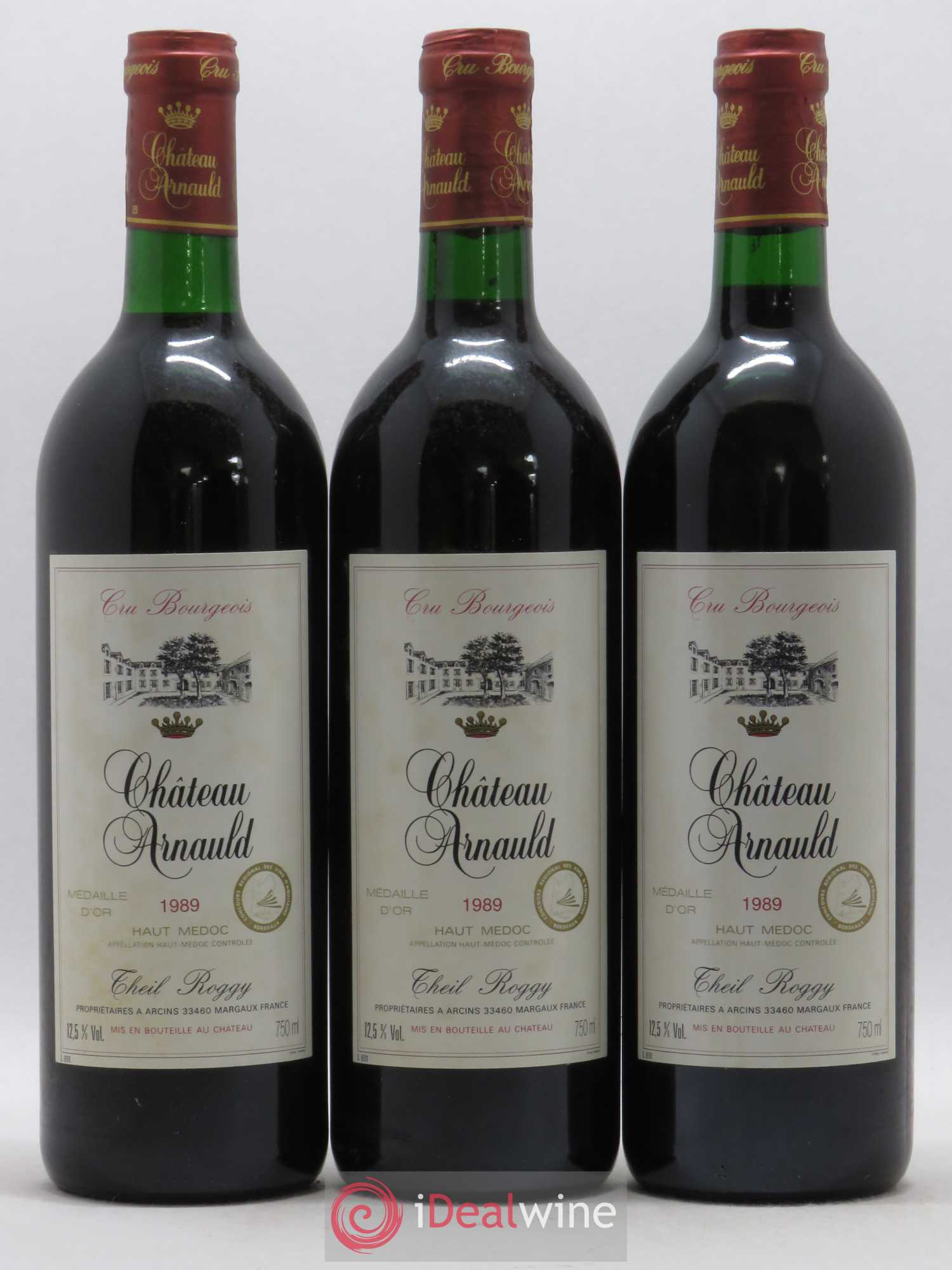 Château Arnauld Cru Bourgeois 1989 - Lot de 3 bouteilles - 0