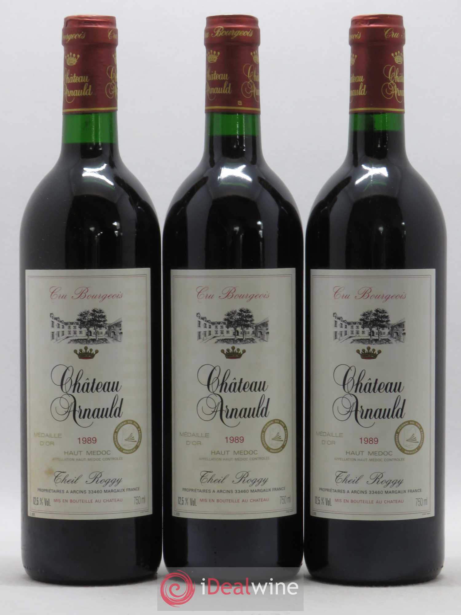 Château Arnauld Cru Bourgeois 1989 - Lot de 3 bouteilles - 0