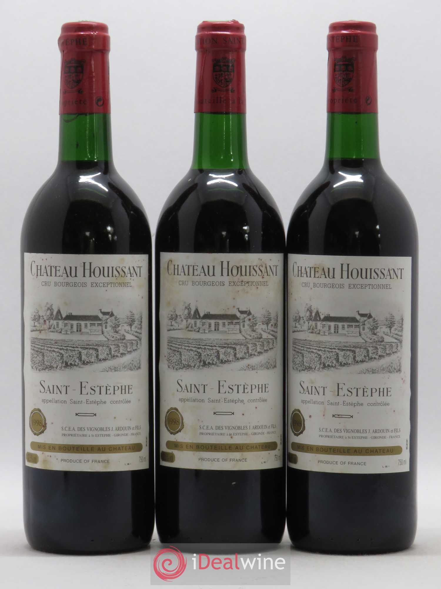 Saint-Estèphe Château Houissant 1998 - Lot de 6 bouteilles - 1