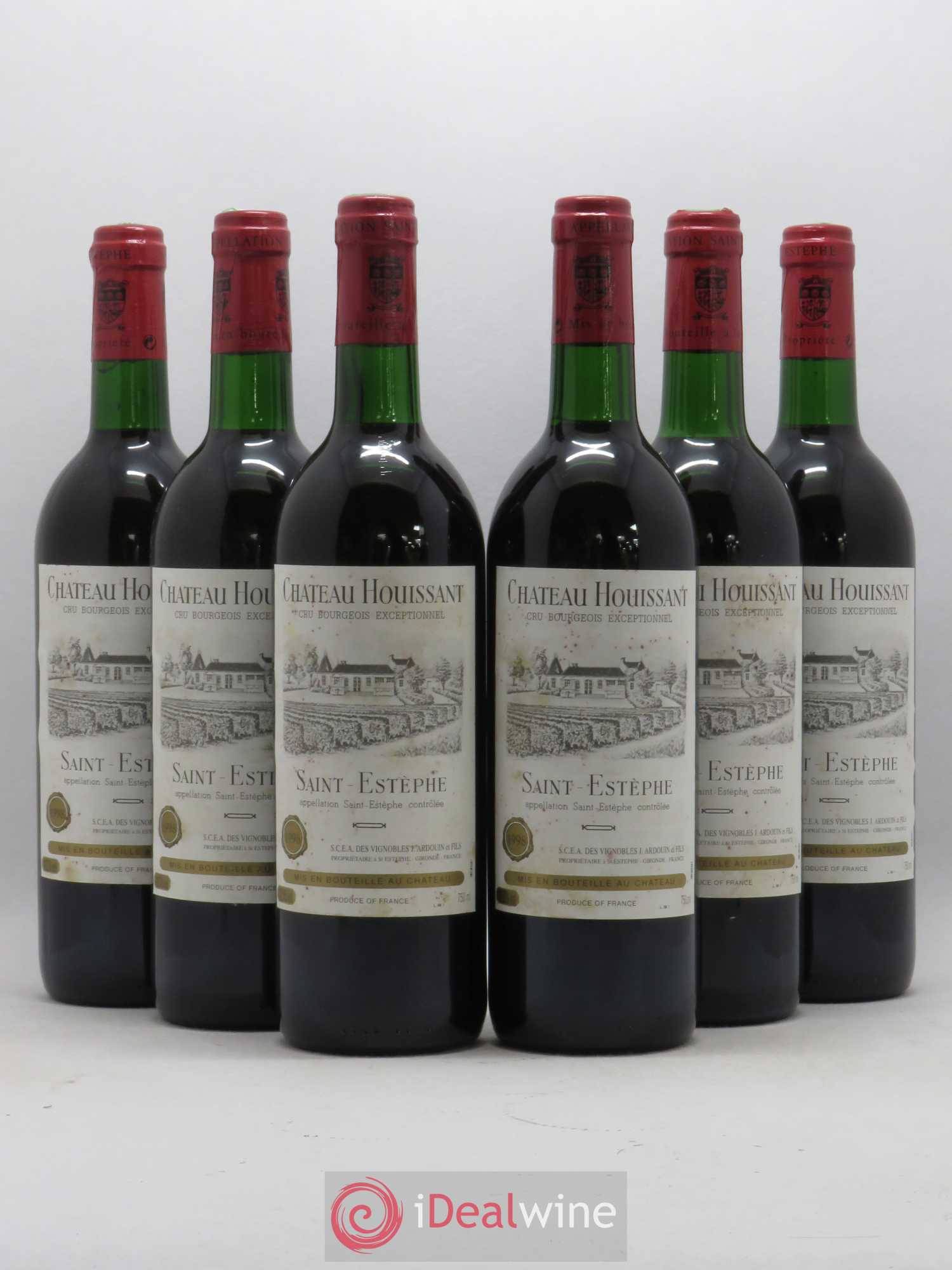 Saint-Estèphe Château Houissant 1998 - Lot de 6 bouteilles - 0