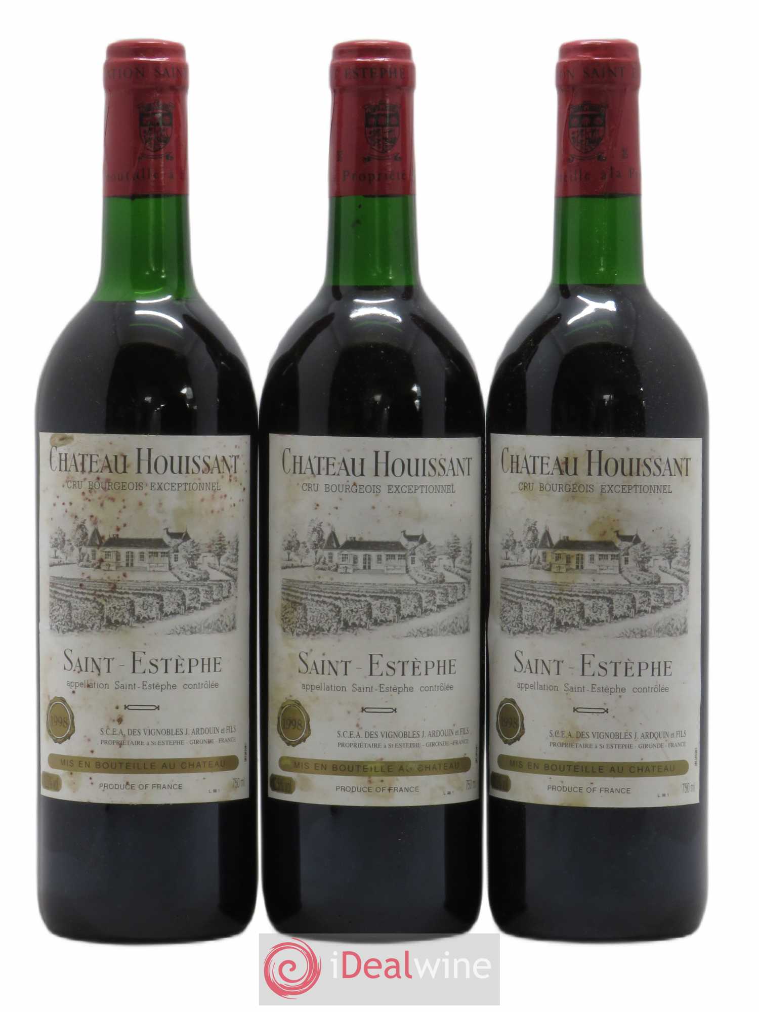 Saint-Estèphe Château Houissant (sans prix de réserve) 1998 - Posten von 3 Flaschen - 0