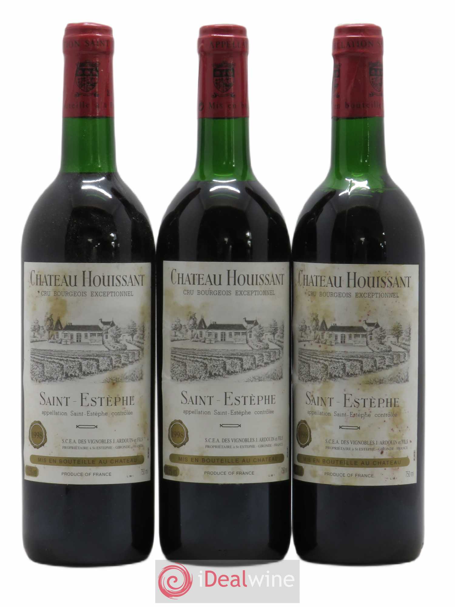 Saint-Estèphe Château Houissant (sans prix de réserve) 1998 - Posten von 3 Flaschen - 0