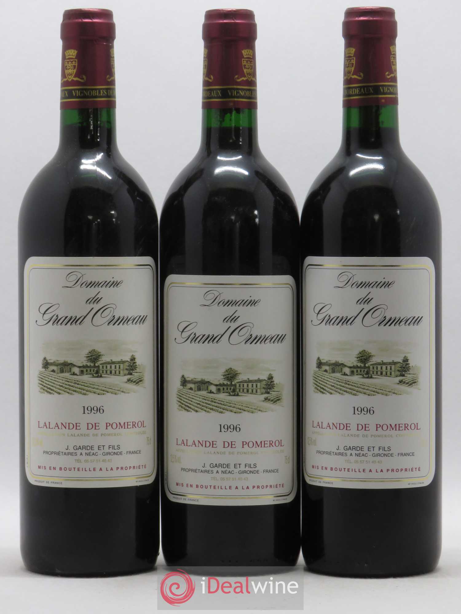 Lalande-de-Pomerol Domaine Grand Ormeau 1996 - Posten von 6 Flaschen - 1