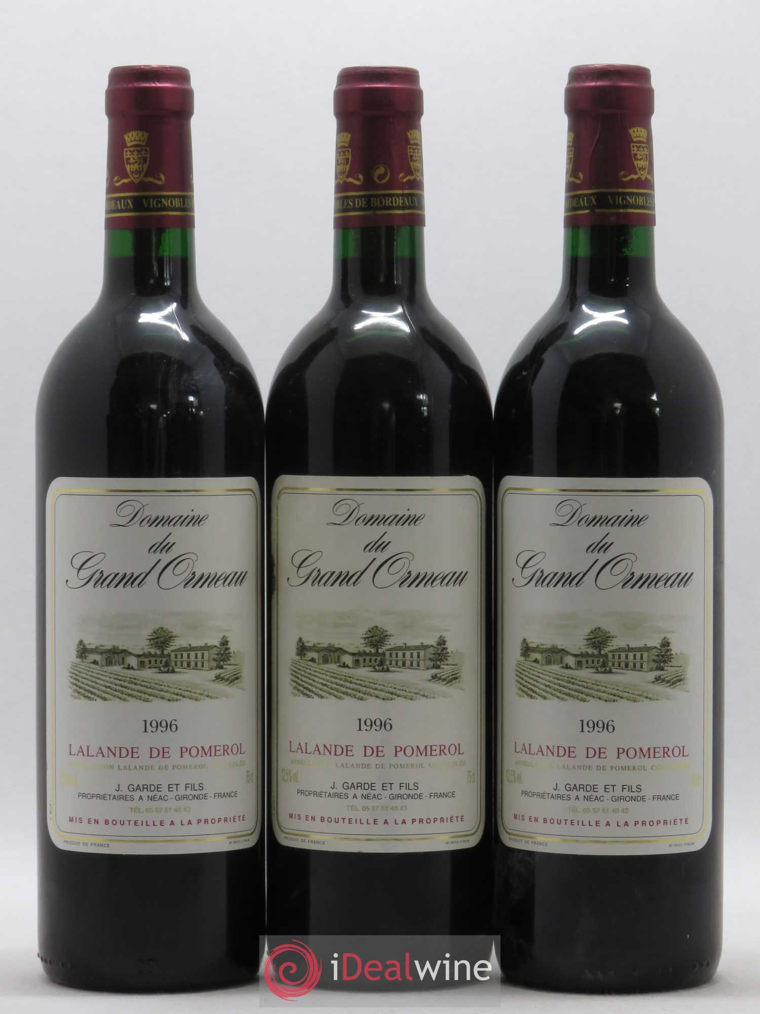 Lalande-de-Pomerol Domaine Grand Ormeau 1996 - Posten von 6 Flaschen - 1