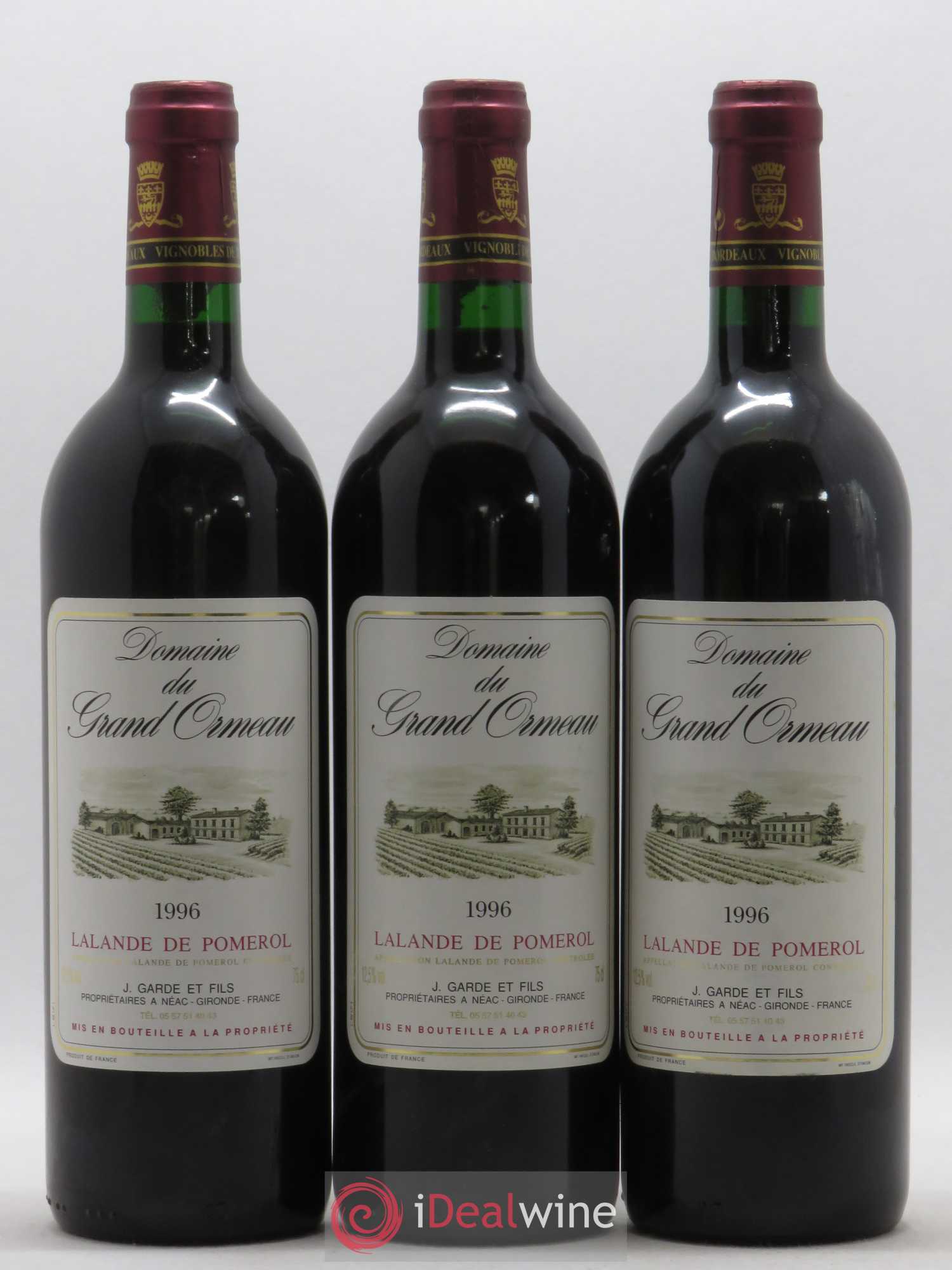 Lalande-de-Pomerol Domaine Grand Ormeau 1996 - Posten von 6 Flaschen - 2