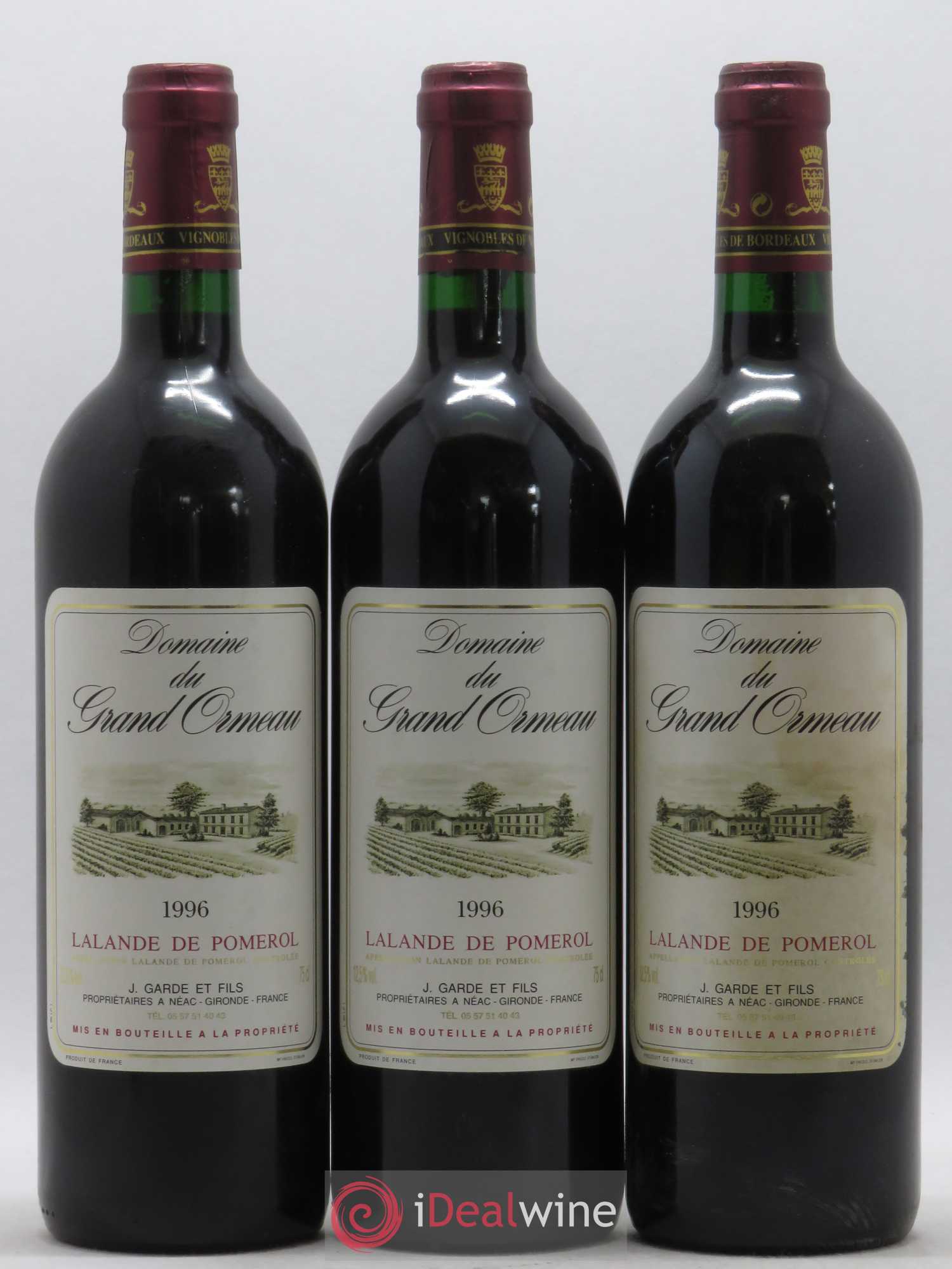 Lalande-de-Pomerol Domaine Grand Ormeau 1996 - Posten von 12 Flaschen - 1