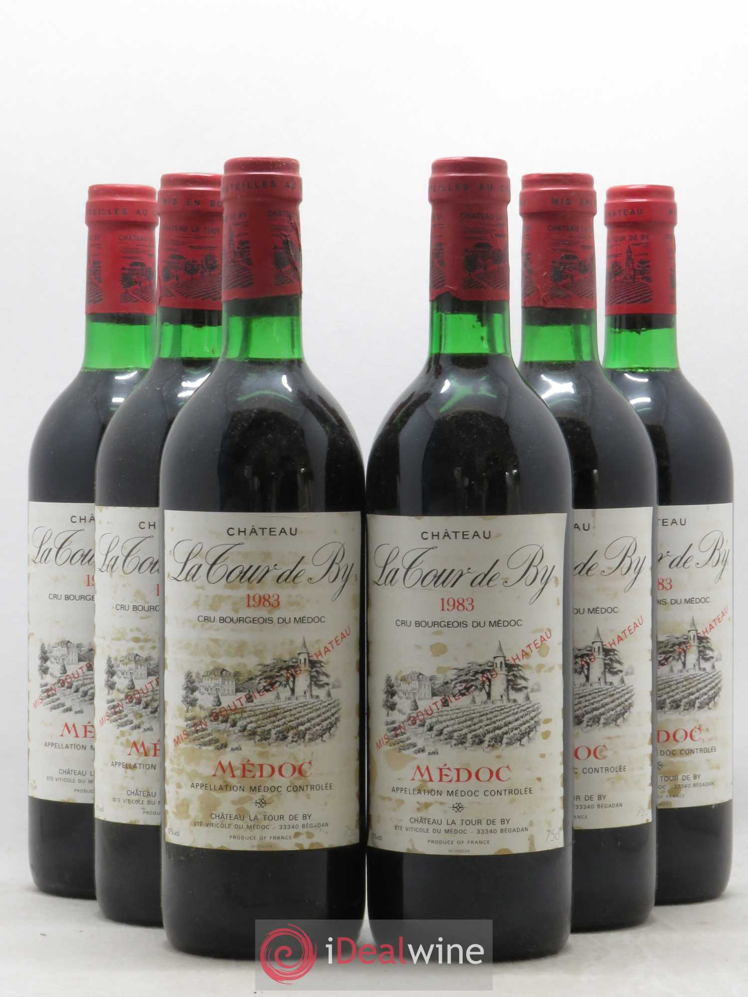 Château La Tour de By Cru Bourgeois 1983 - Lot de 6 bouteilles - 0