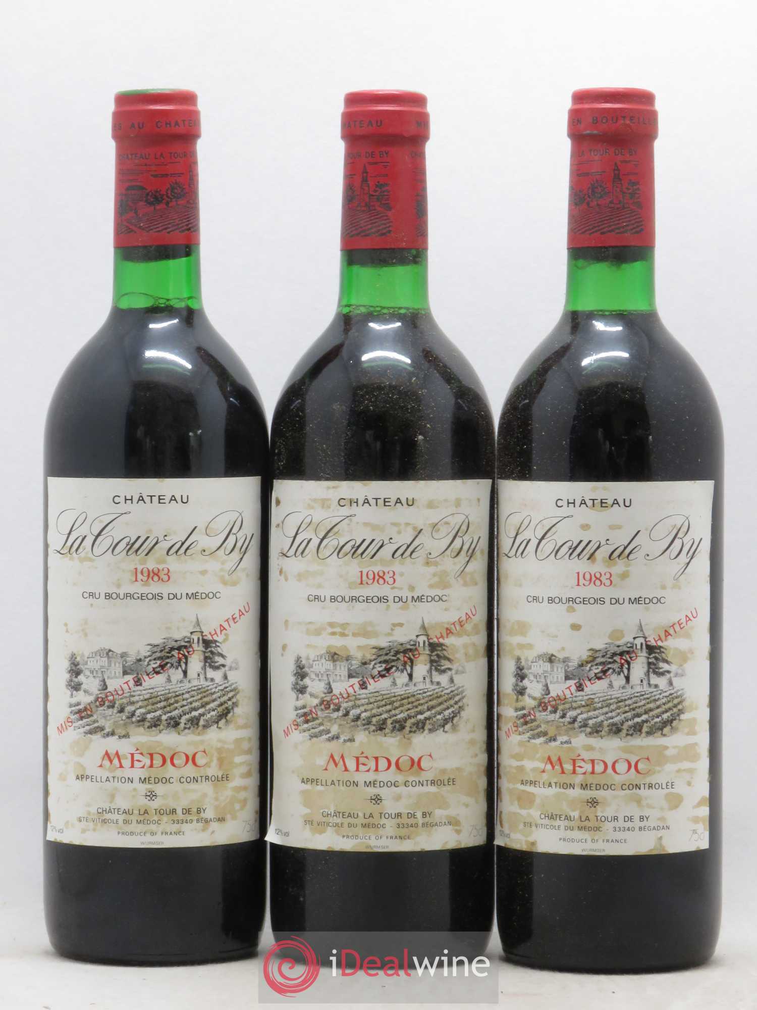 Château La Tour de By Cru Bourgeois 1983 - Lot de 3 bouteilles - 0